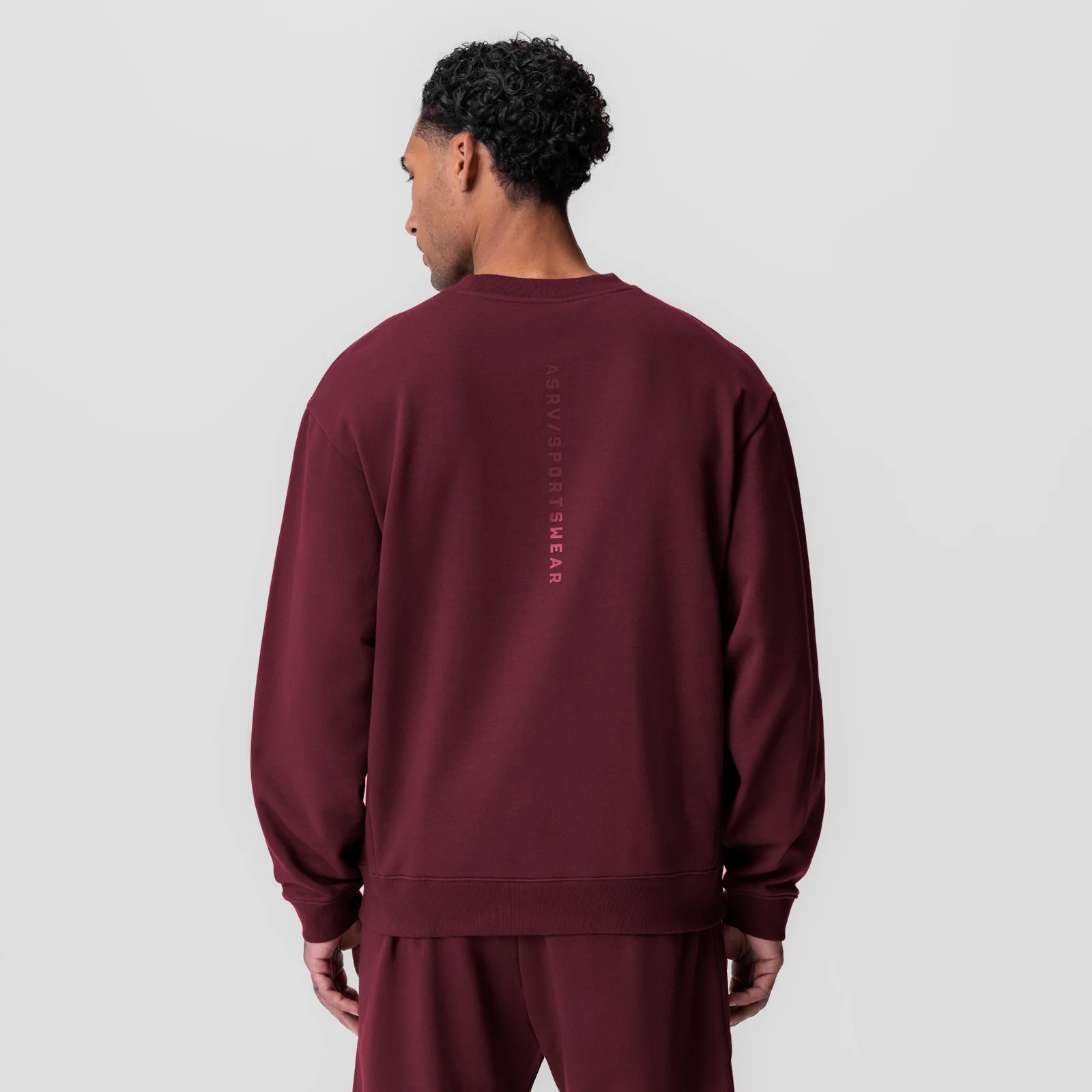 0984. Herringbone Terry Crewneck - Crimson - Image 3