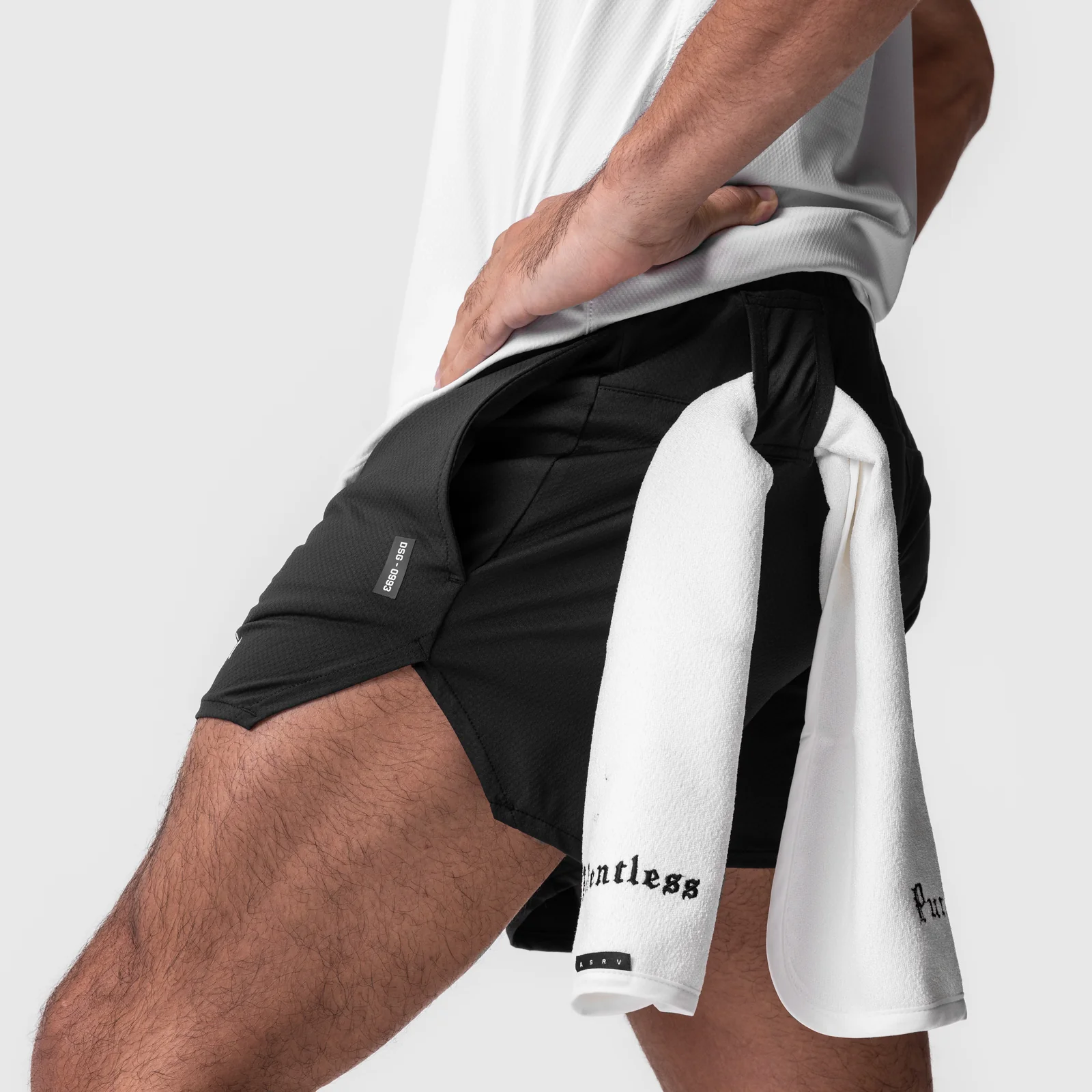 0993. AeroSilver® 5" Linerless Short - Black "RP" - Image 6