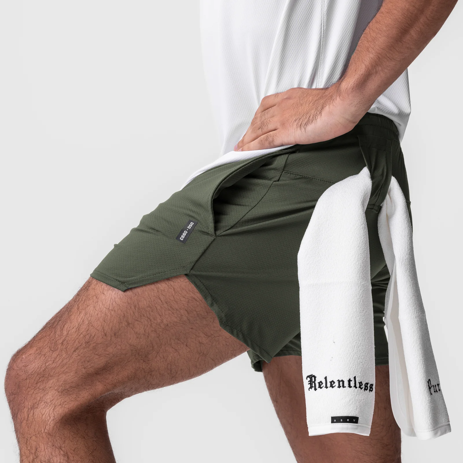 0993. AeroSilver® 5" Linerless Short - Olive - Image 6