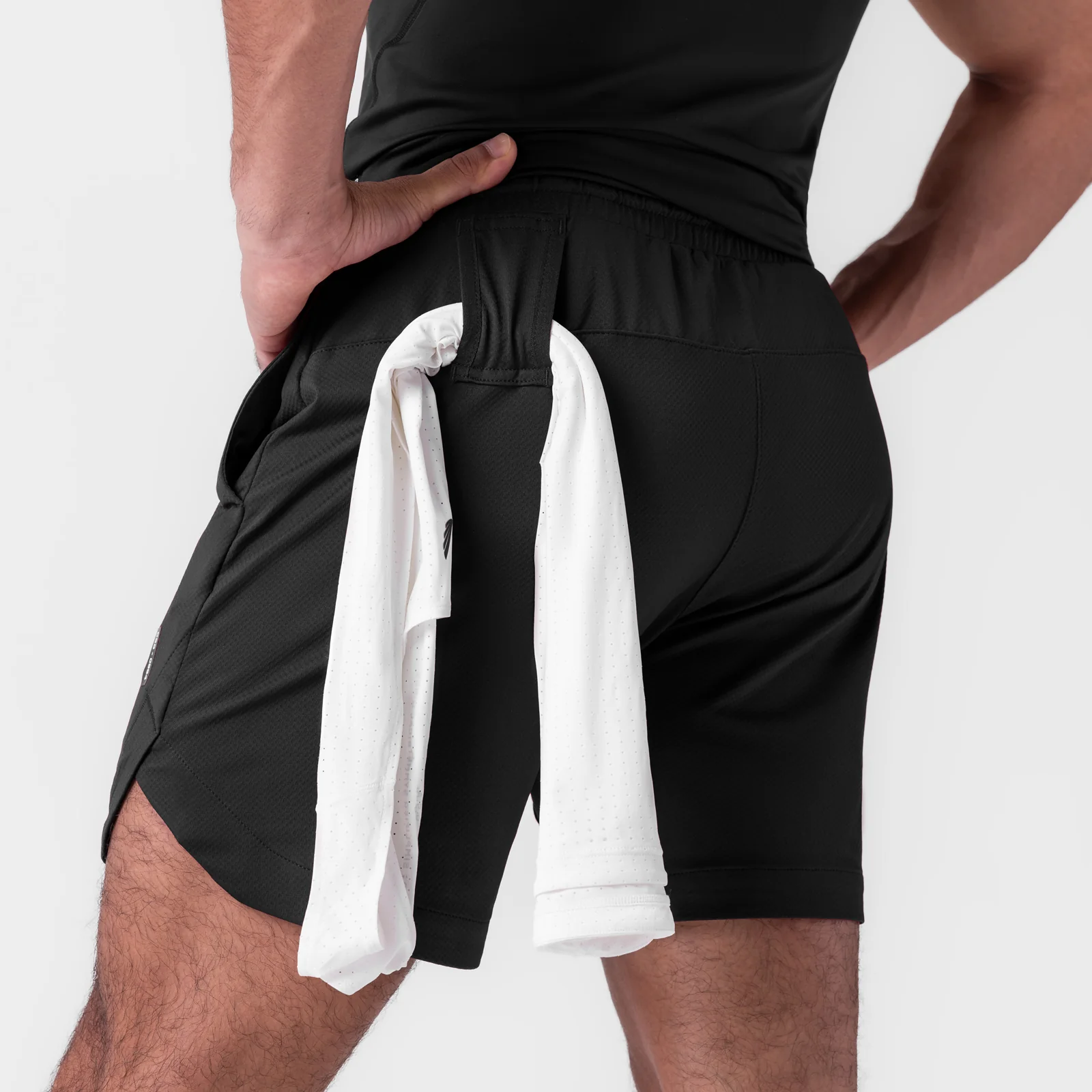 0994. AeroSilver® 7" Linerless Short - Black - Image 6