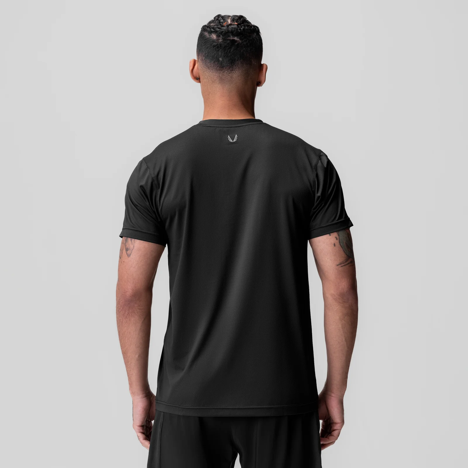 1015. AeroSilver® Essential Tee - Black "ASRV" - Image 3