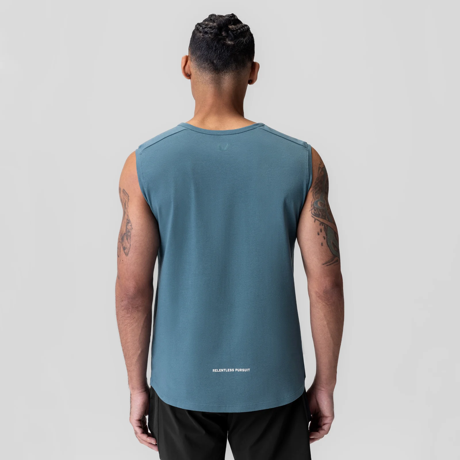 1060. Creora® Cotton Modal Cutoff Tank - Storm - Image 3