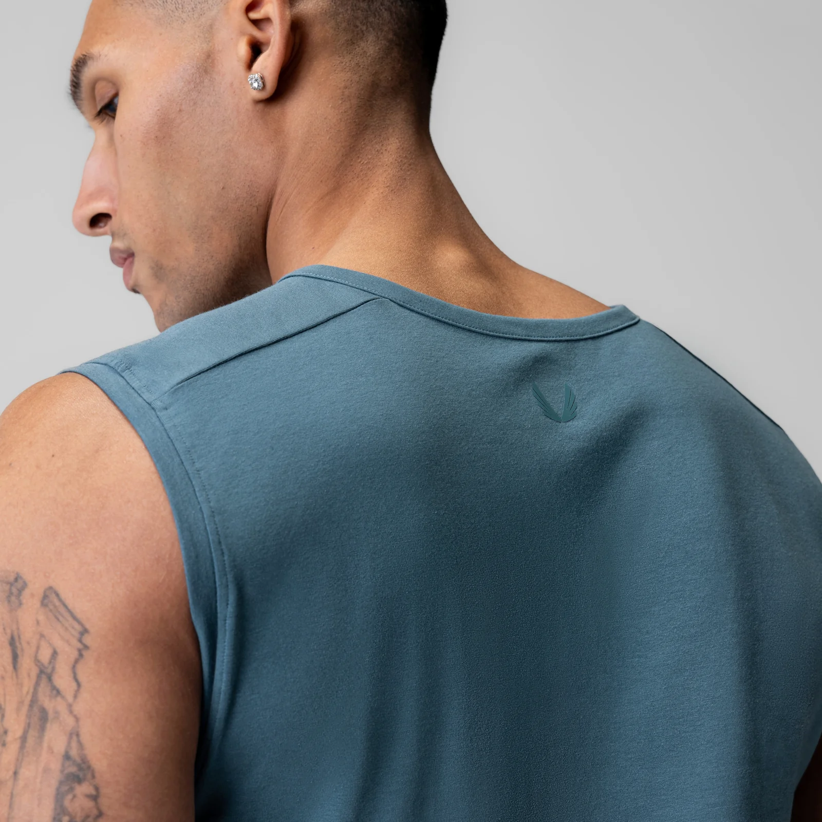 1060. Creora® Cotton Modal Cutoff Tank - Storm - Image 4