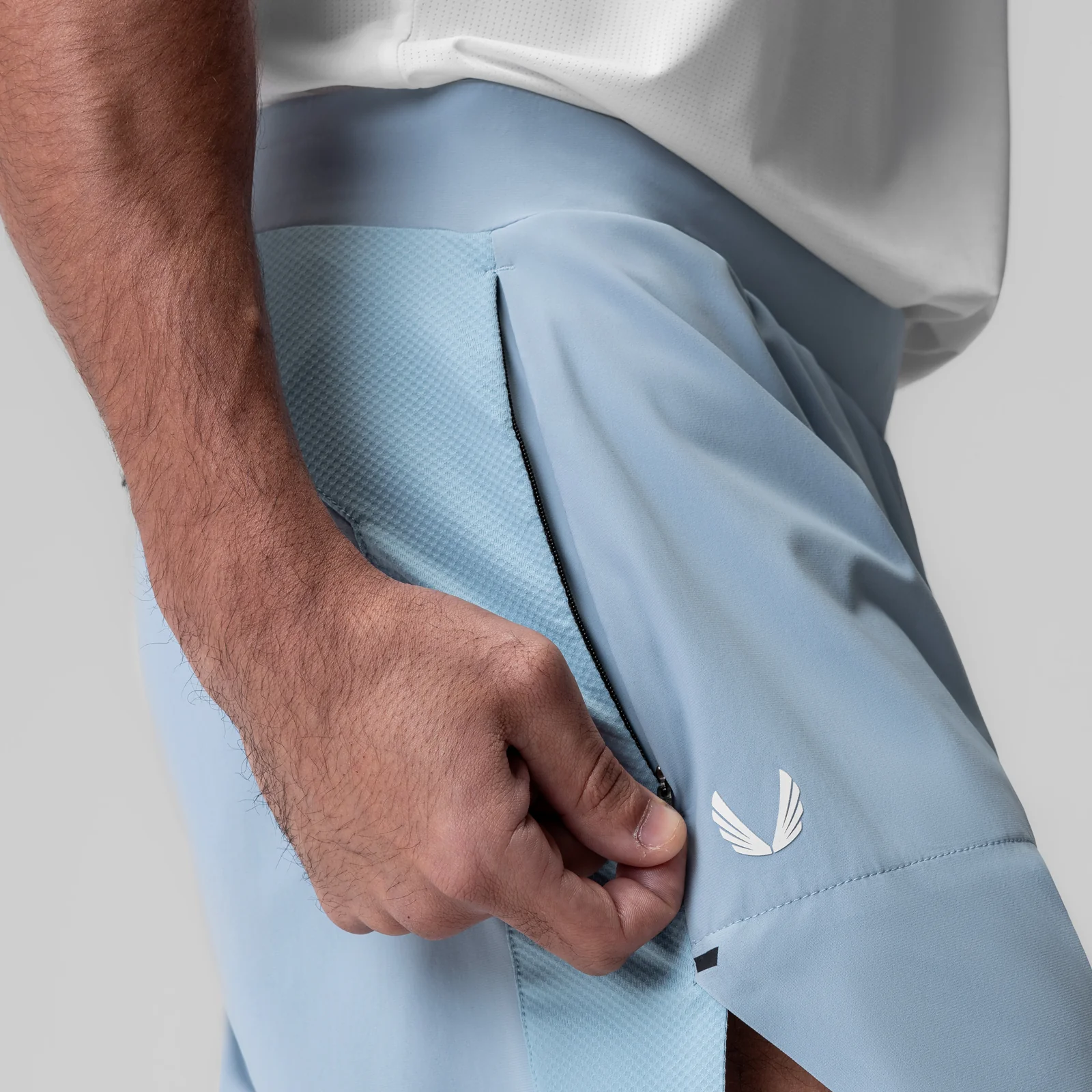 1064. Tetra-Lite® 6" Bonded Training Short - Light Sky - Image 4