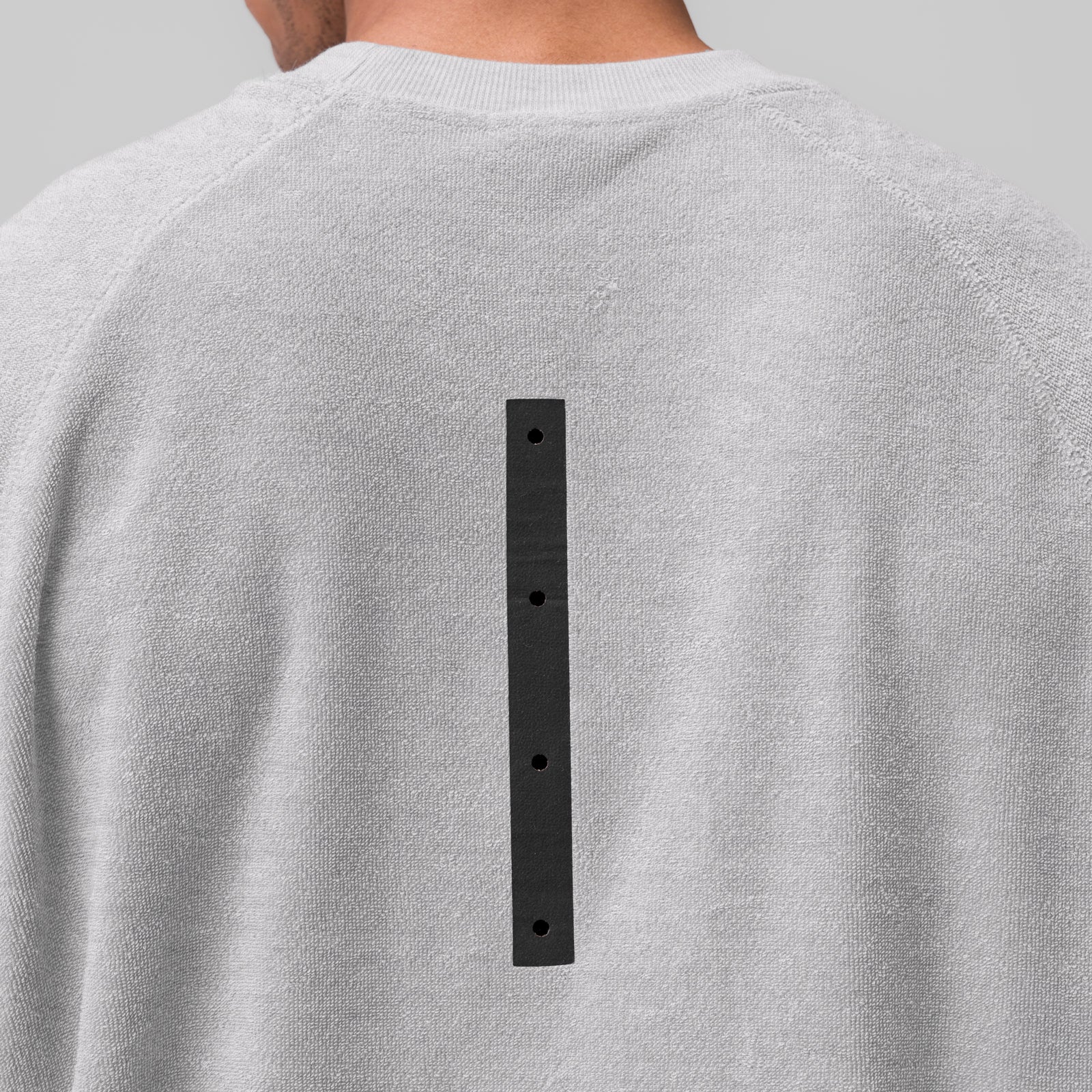 1092. Towel Terry Cutoff - Heather Grey - Image 4