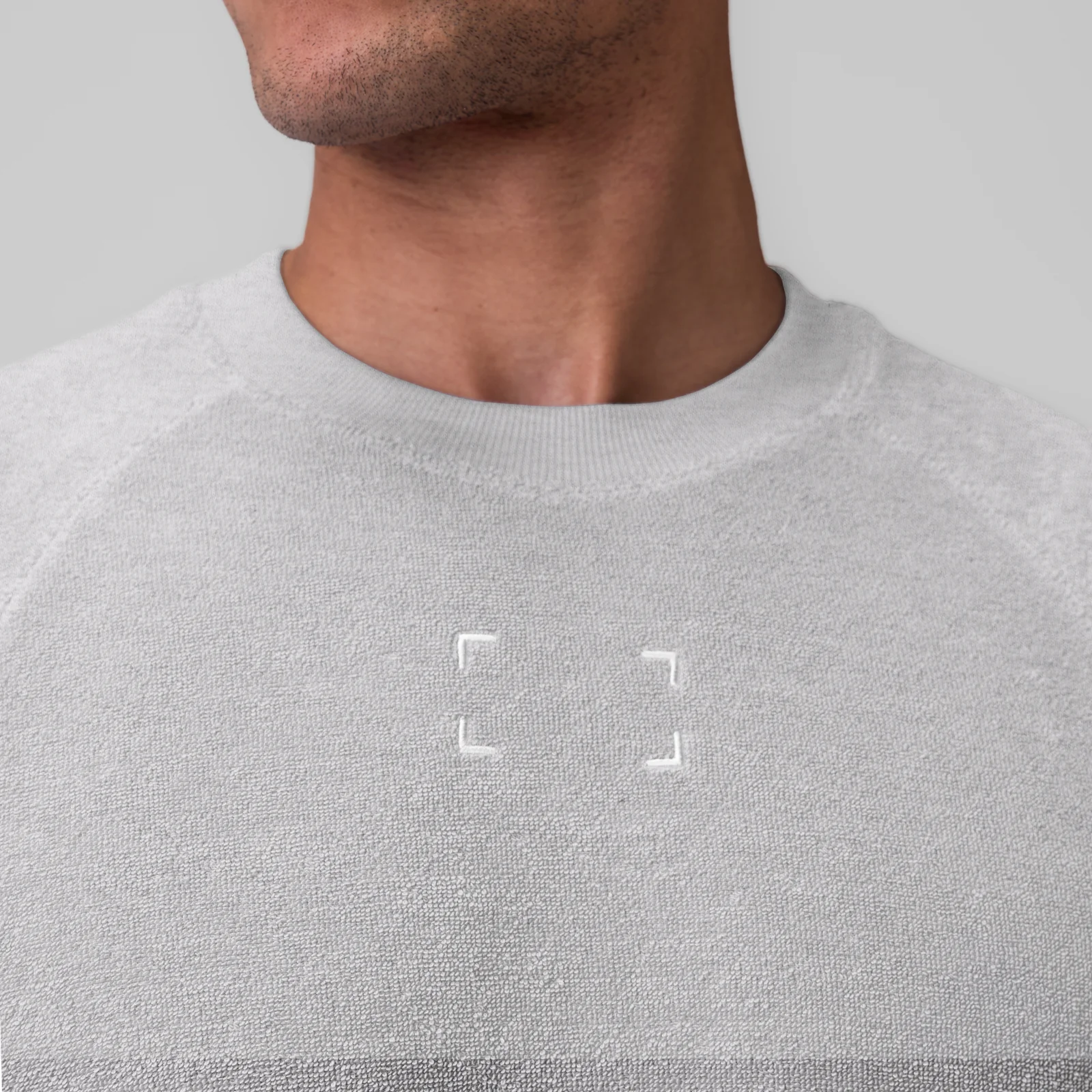 1092. Towel Terry Cutoff - Heather Grey - Image 5