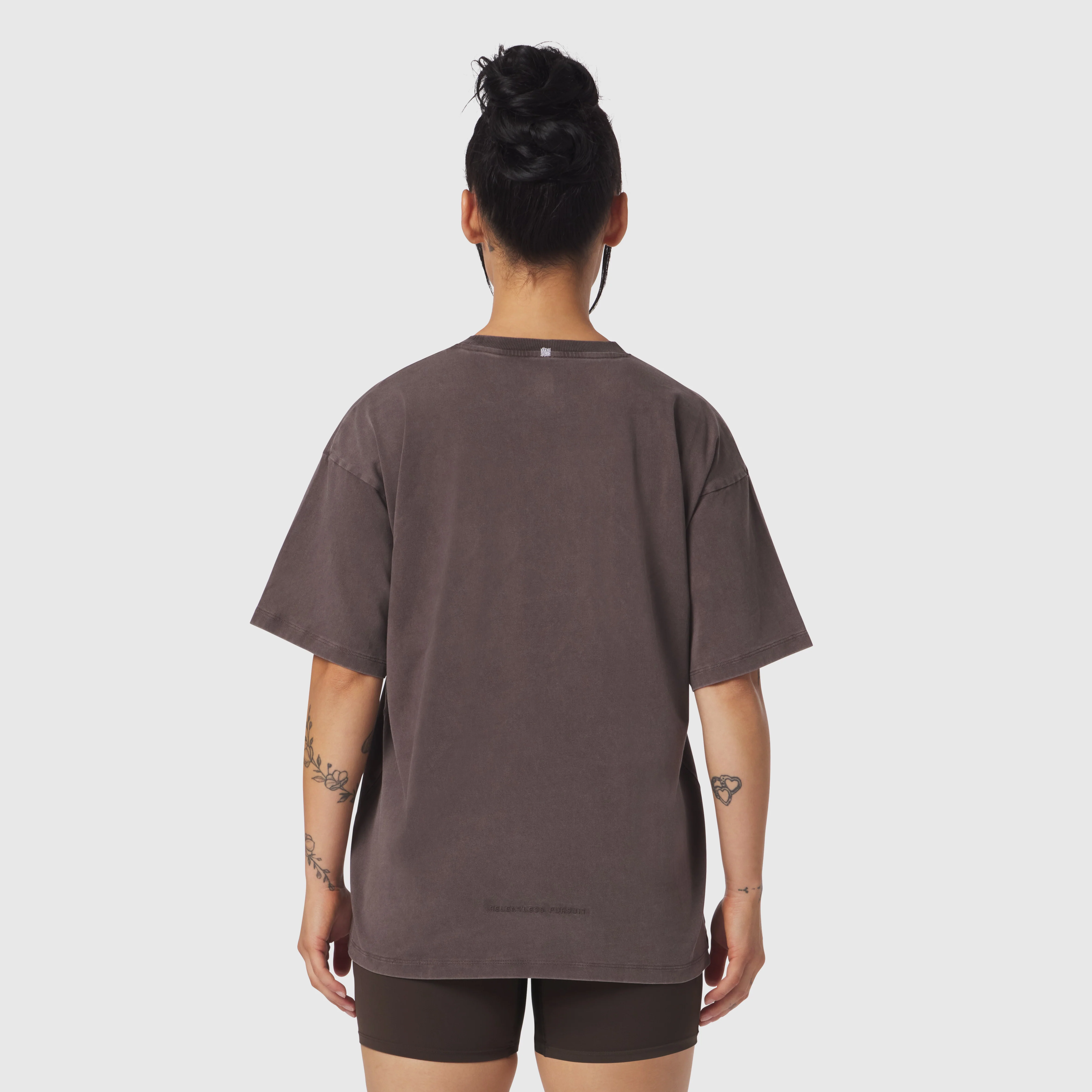 1102. Distressed Relaxed Tee - Dark Earth - Image 2
