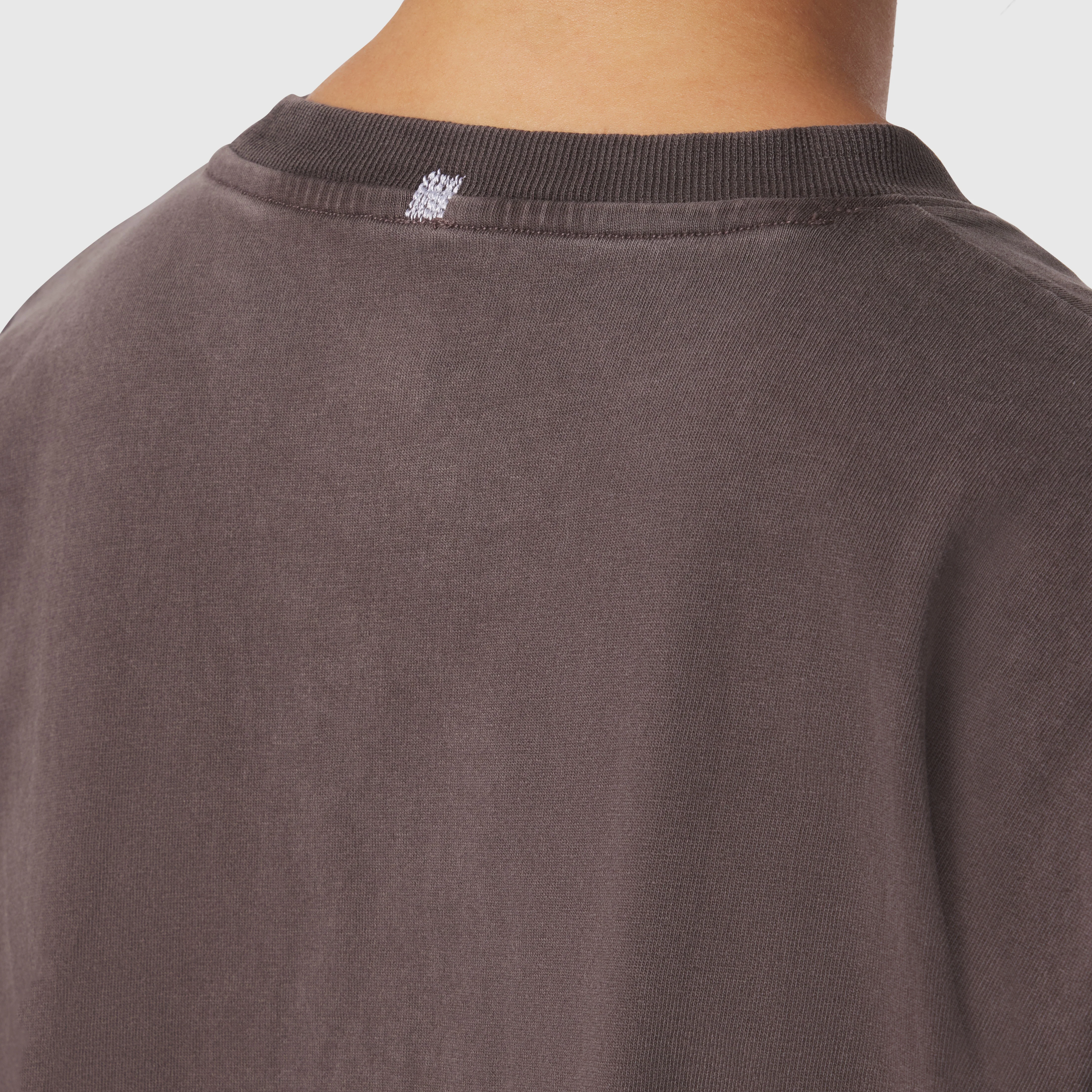 1102. Distressed Relaxed Tee - Dark Earth - Image 6