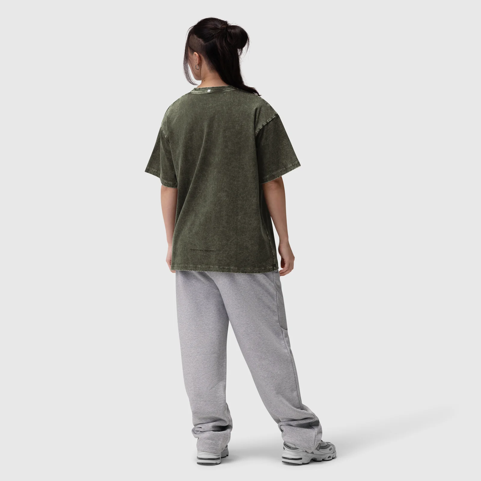 1102. Distressed Relaxed Tee - Olive - Image 3