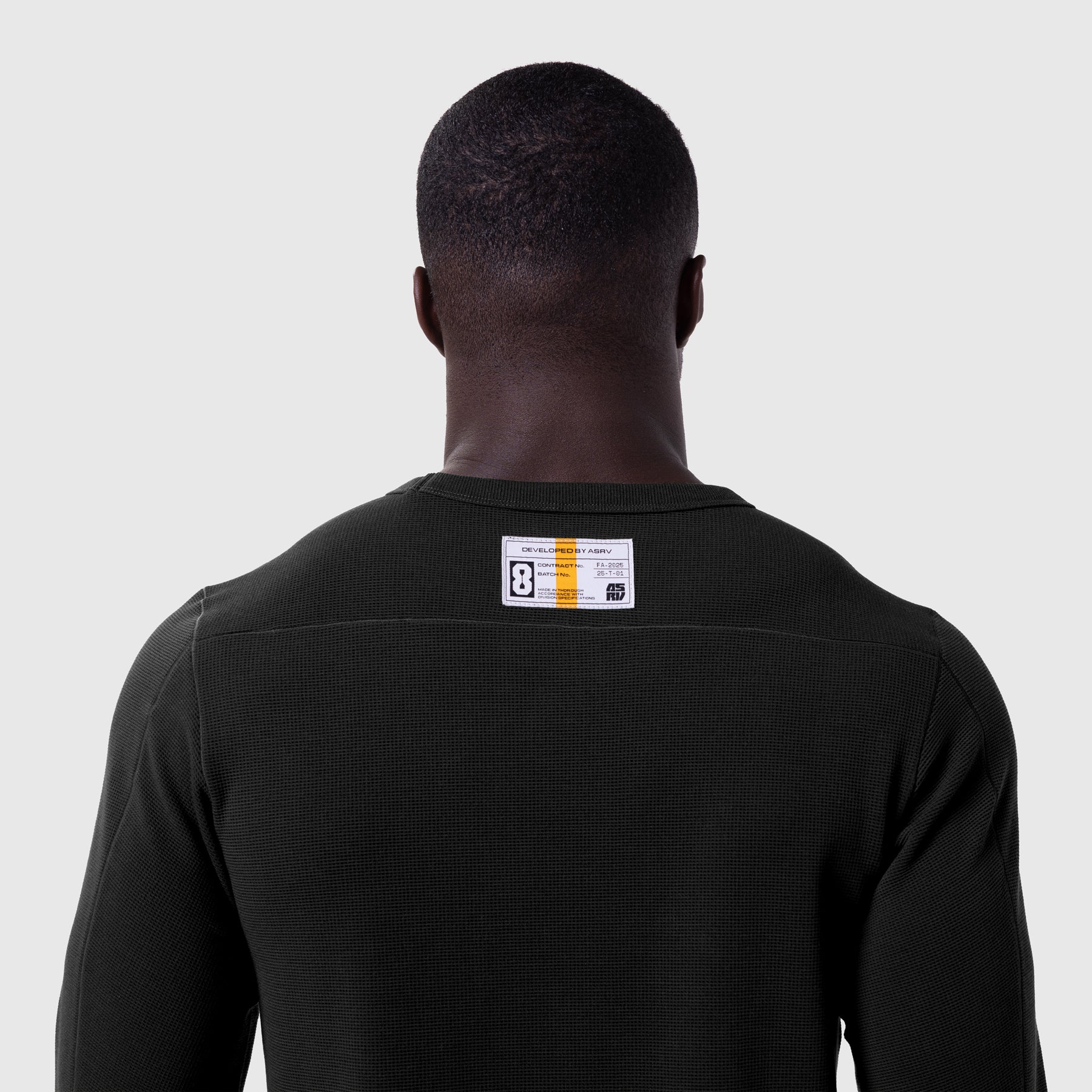 1112. Waffle Knit Longsleeve - Black - Image 4