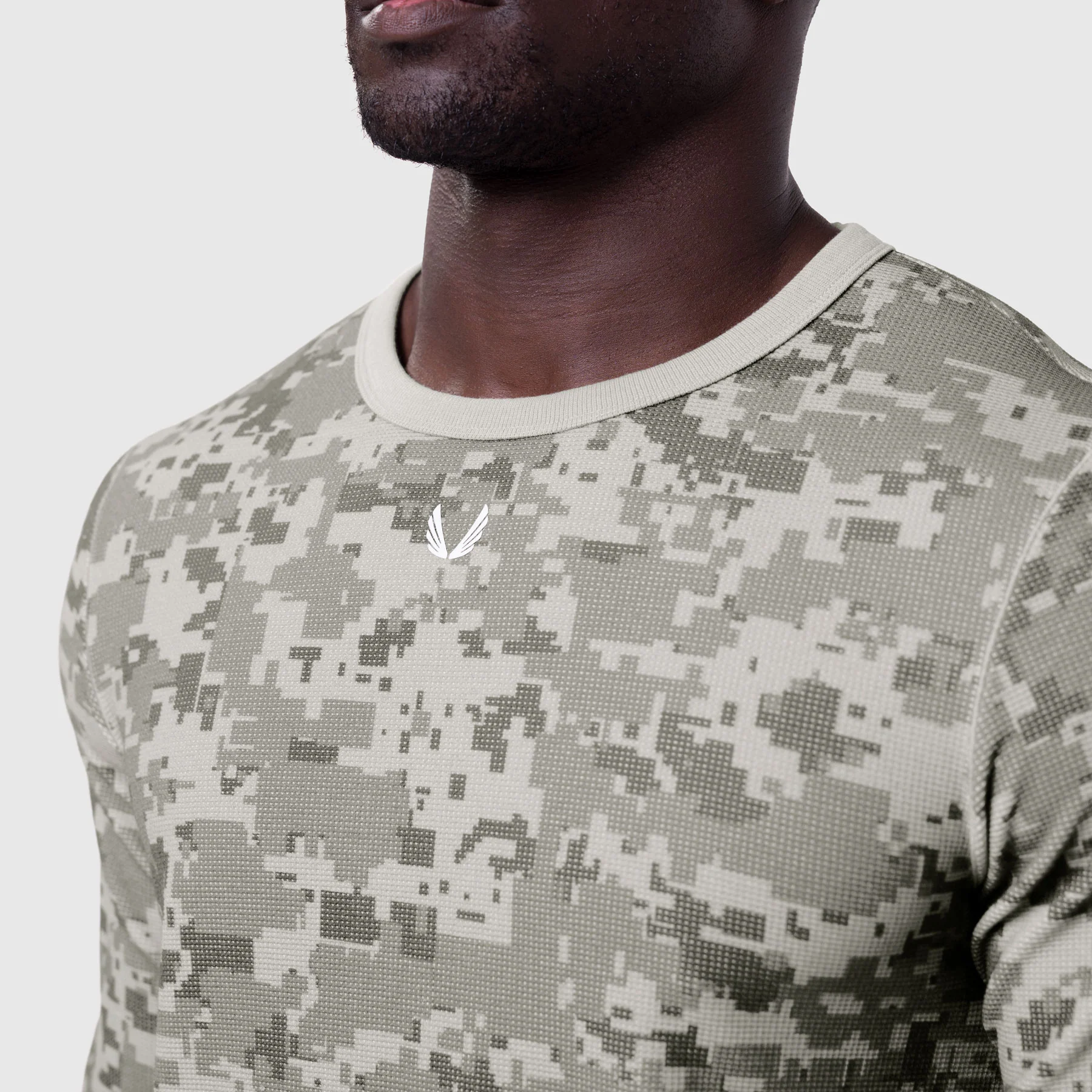 1112. Waffle Knit Longsleeve - Digital Camo - Image 6