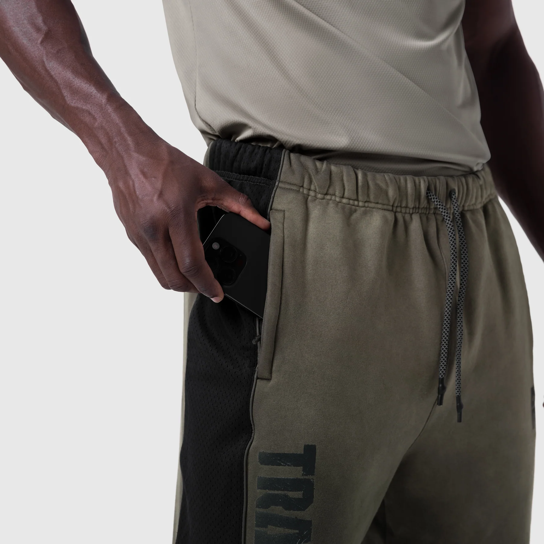 1120. Tech-Terry™ Mesh Panel Sweats - Olive "Blade TD" - Image 4