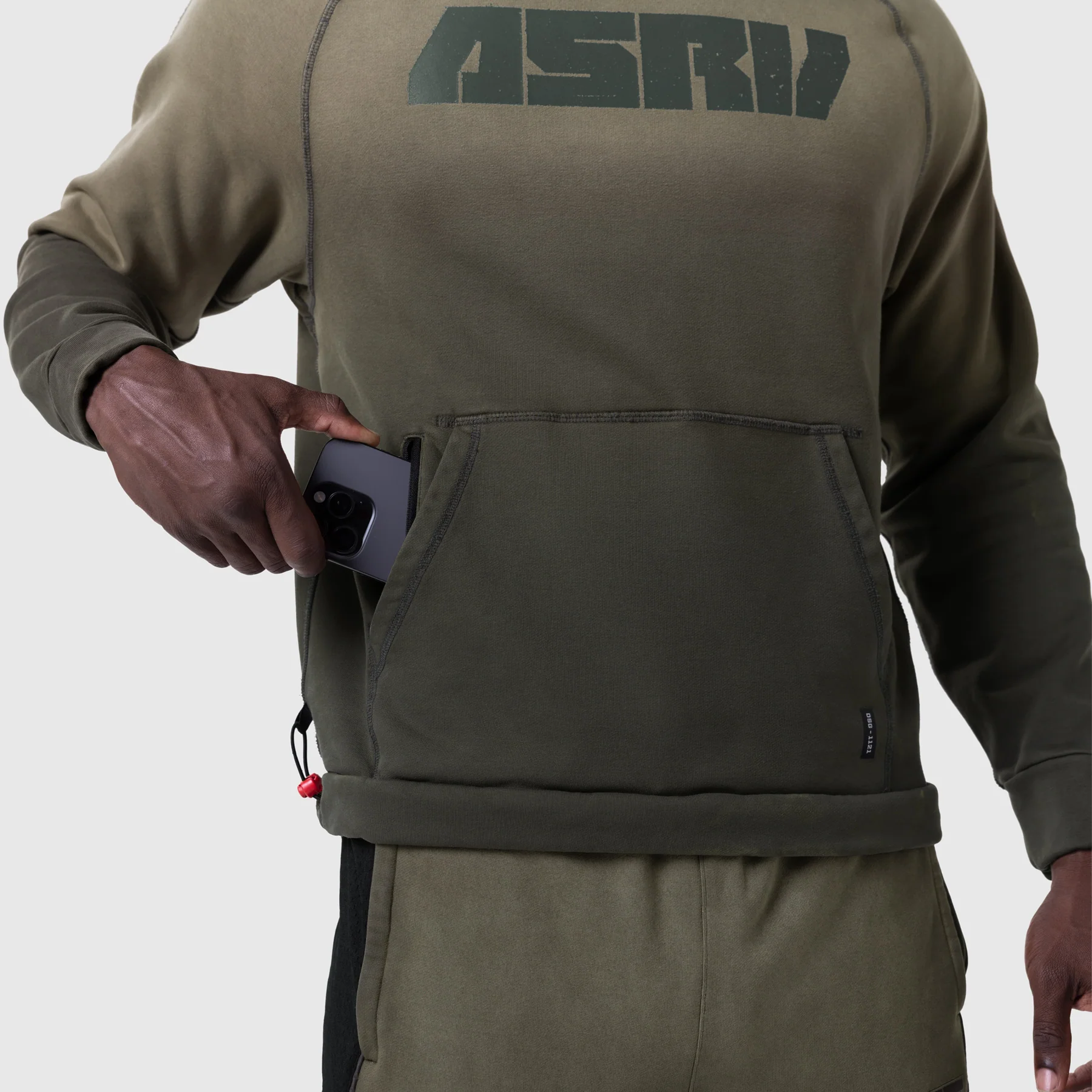1121. Tech-Terry™ Training Hoodie - Olive Sun Fade "Blade" - Image 3
