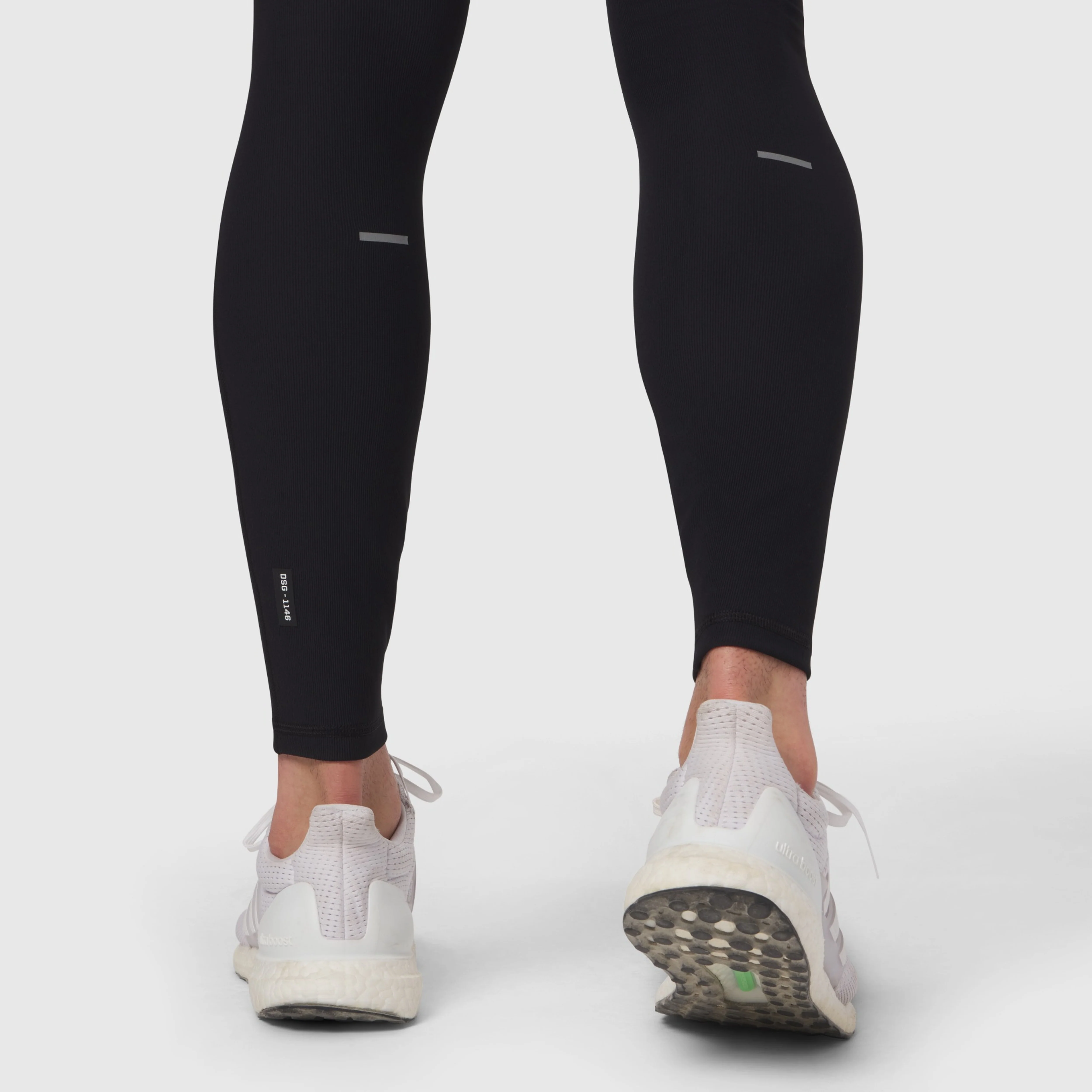 1146. Lycra® Ribbed Running Tight - Black - Image 6