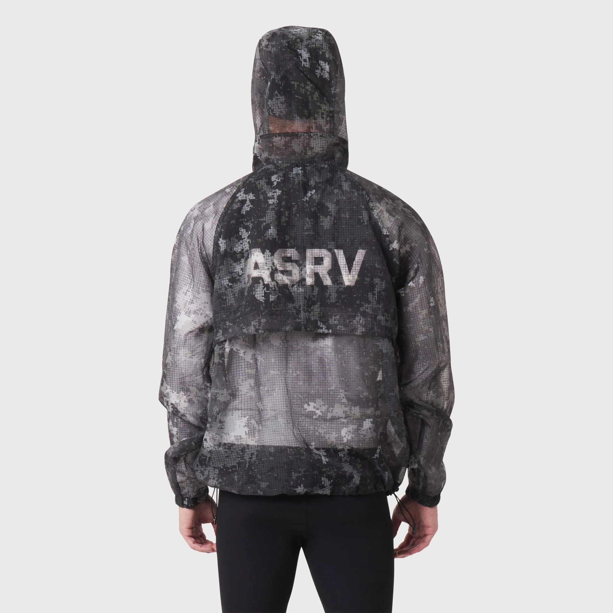 1162. Weather-Ready Transparent Ripstop Shell Jacket - Pixel Camo - Image 3