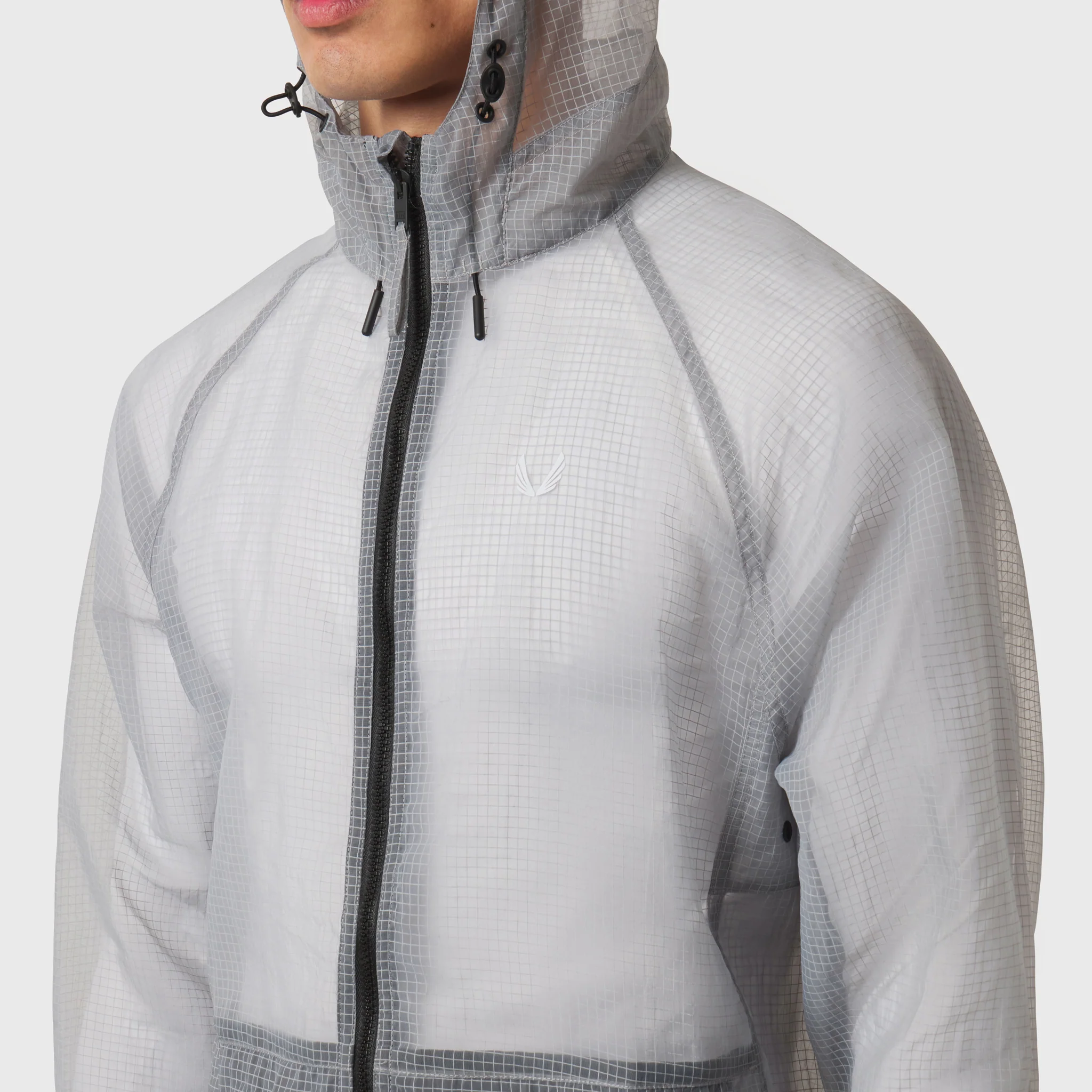1162. Weather-Ready Transparent Ripstop Shell Jacket - Slate Grey - Image 6