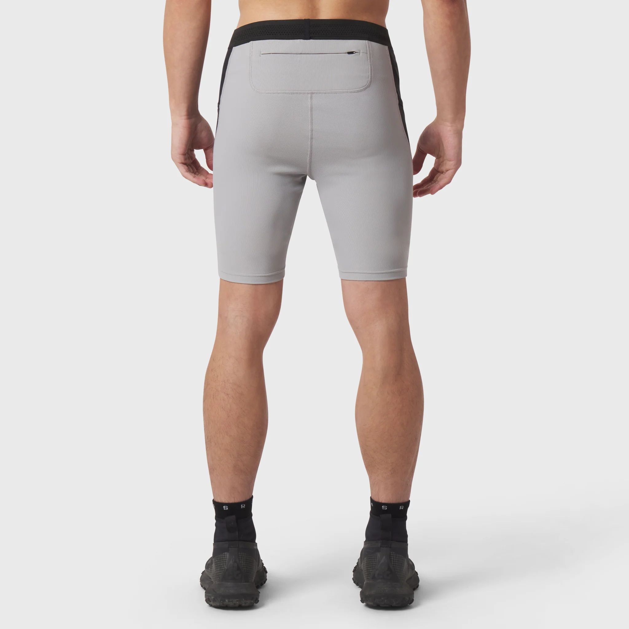1170. Lycra® Ribbed Run Half-Tight - Slate Grey - Image 3
