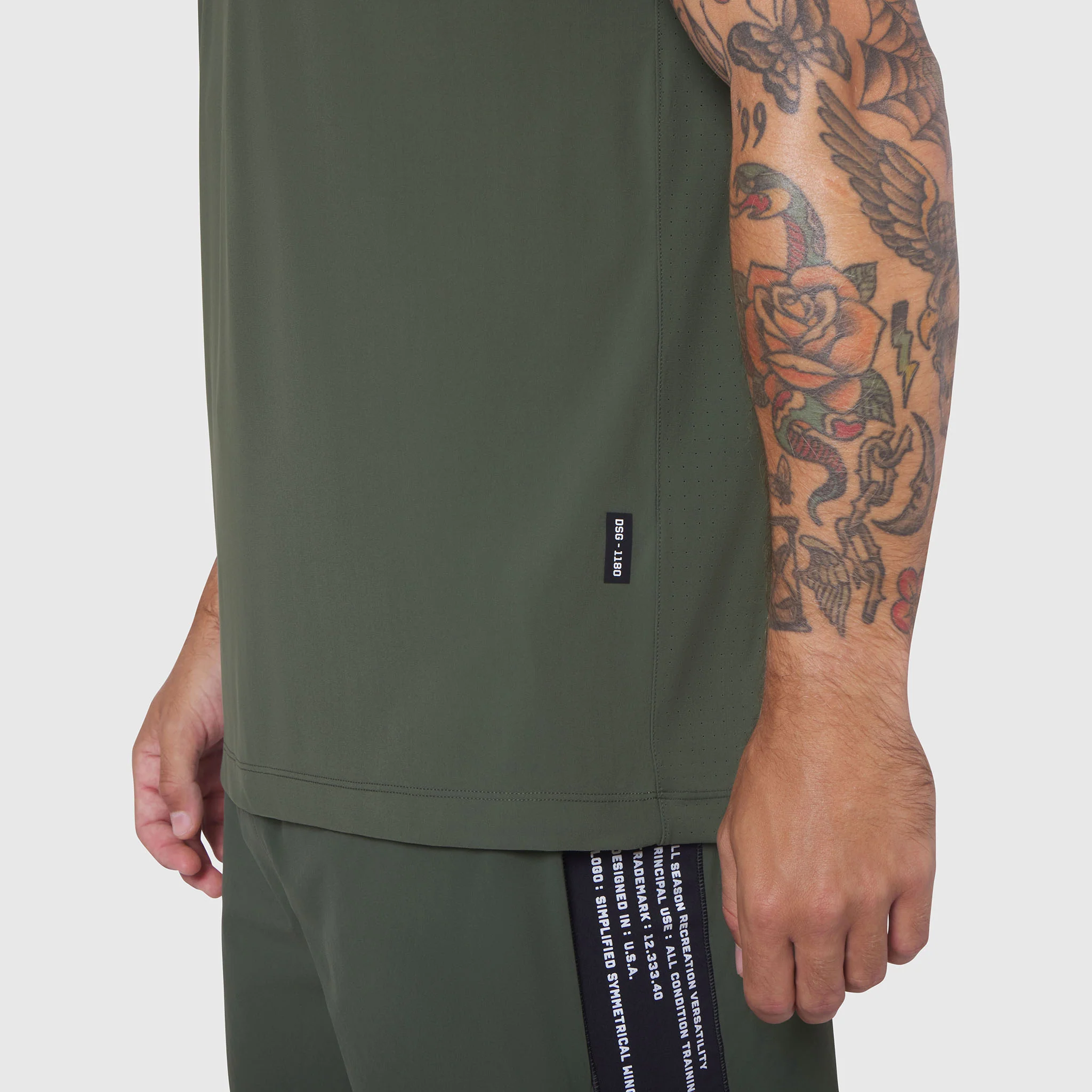 1180. Laser-Vent™ Training Tee - Olive - Image 6