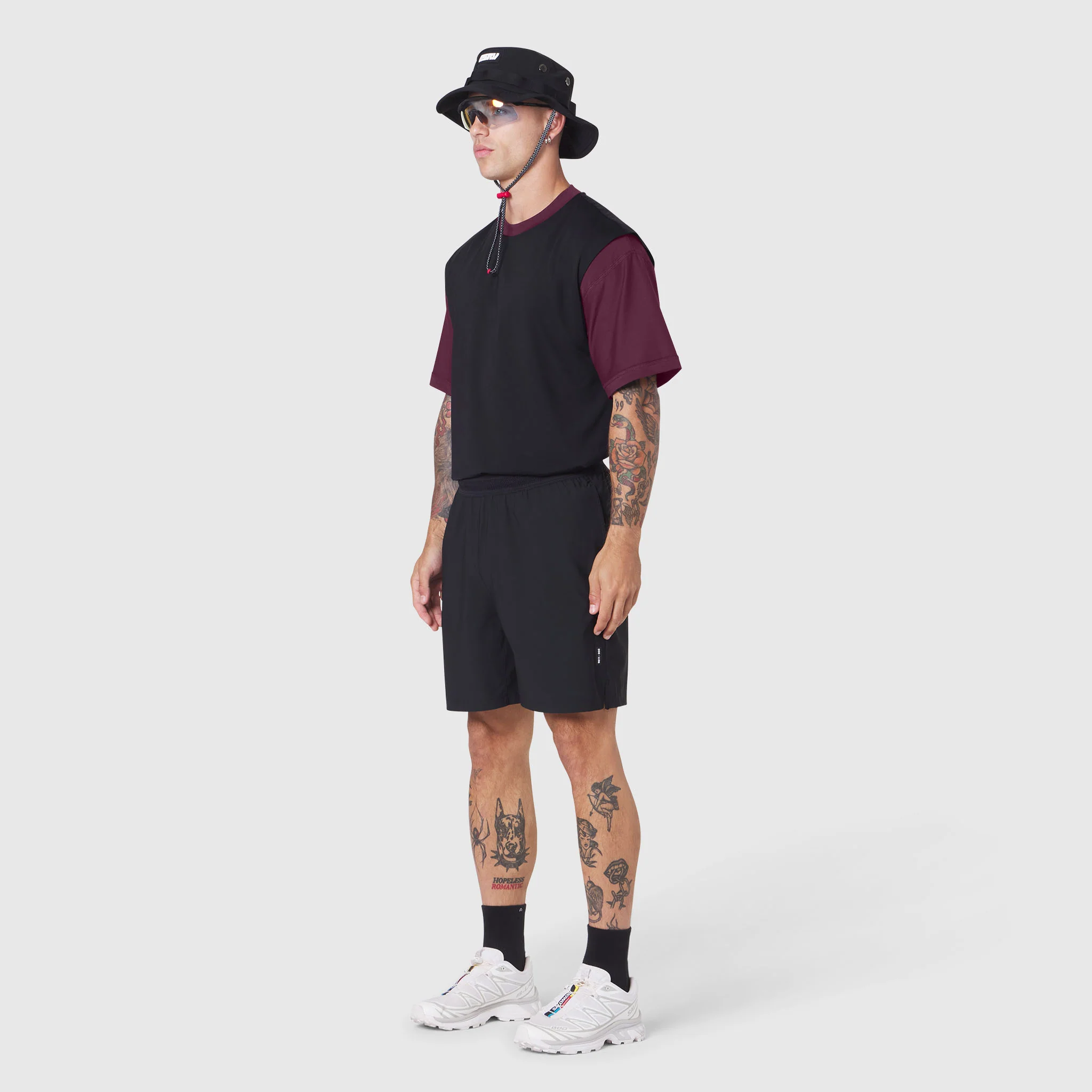 1186. SUPIMA® Ice-Skin™ Reversible Tee - Merlot/Black - Image 2