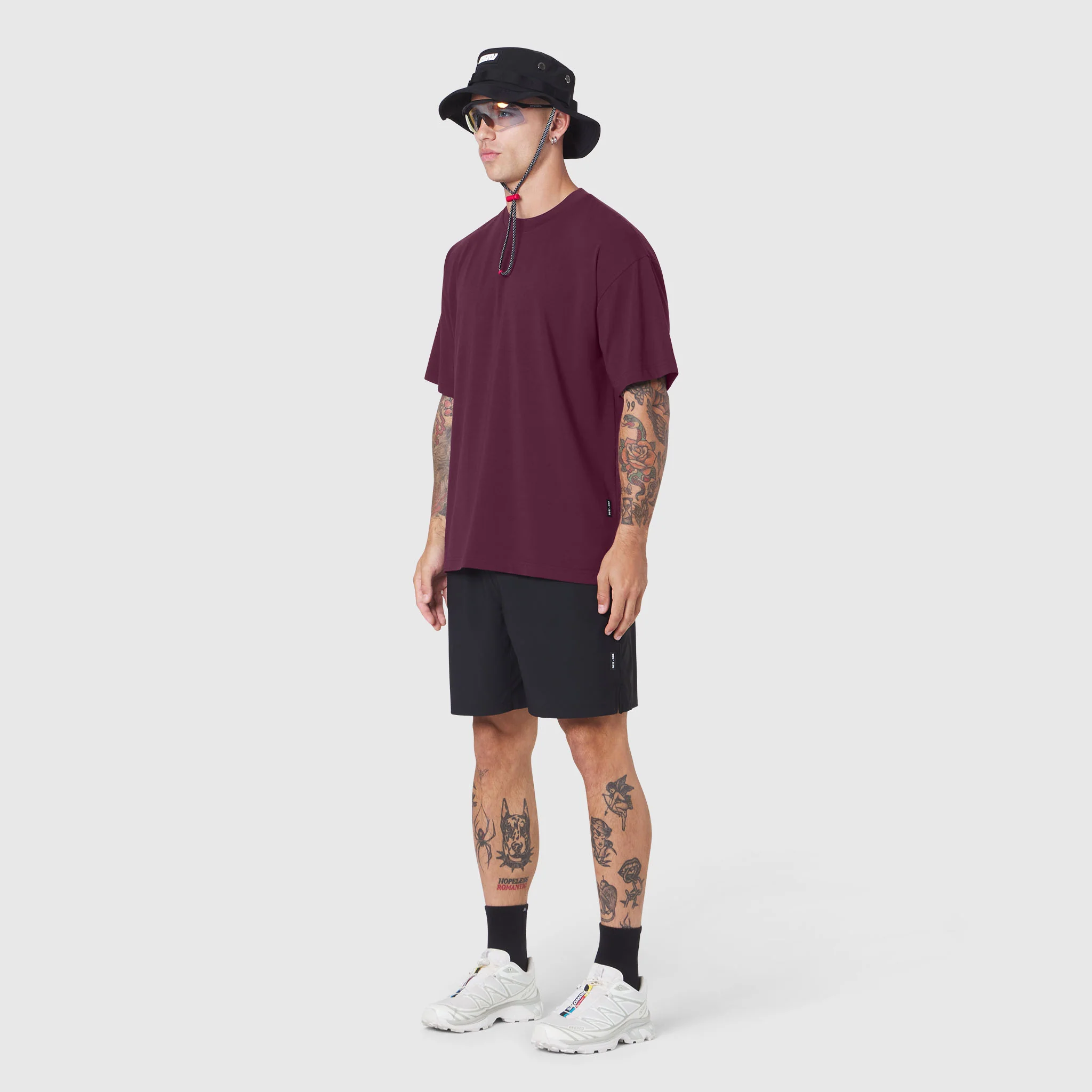 1186. SUPIMA® Ice-Skin™ Reversible Tee - Merlot/Black - Image 3