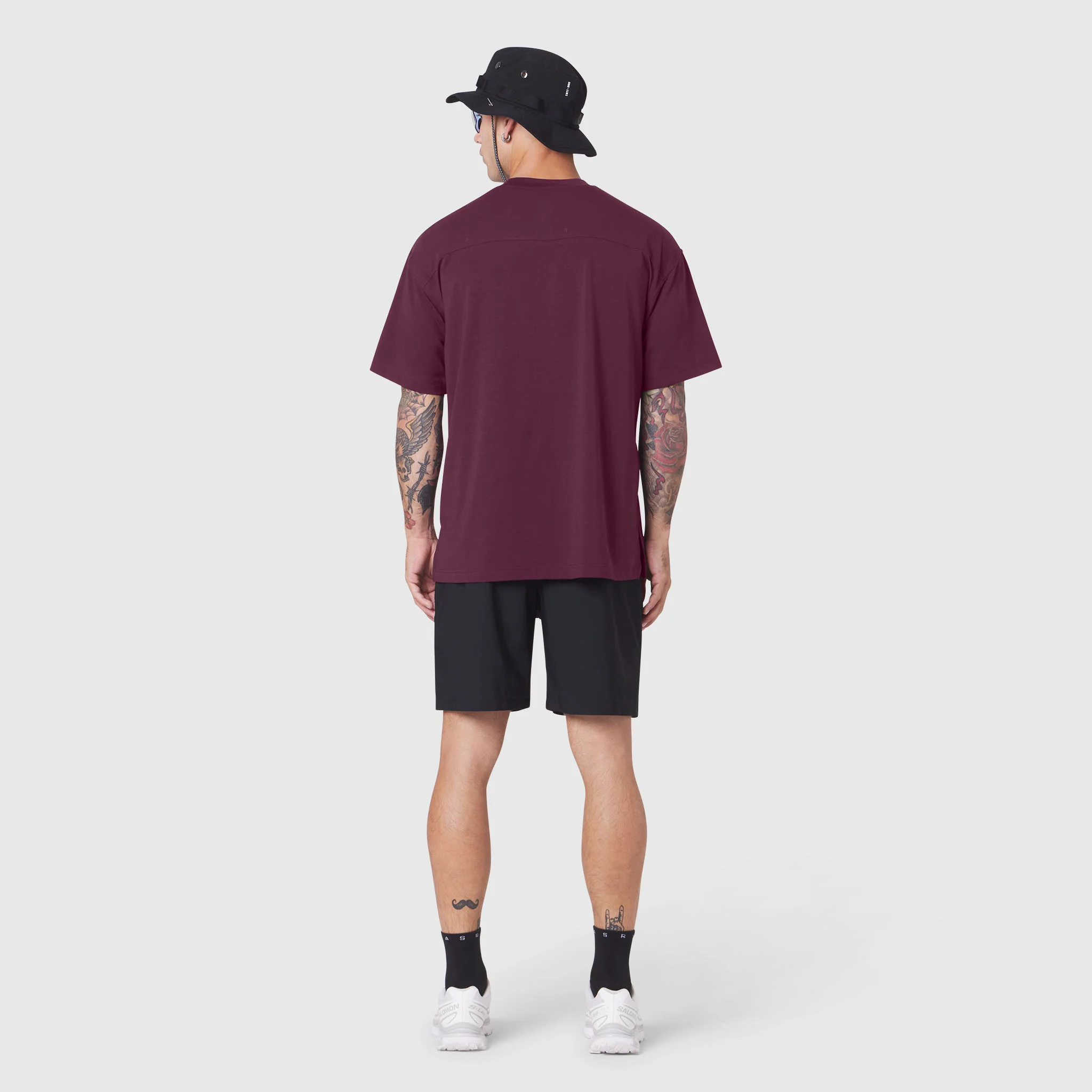 1186. SUPIMA® Ice-Skin™ Reversible Tee - Merlot/Black - Image 4