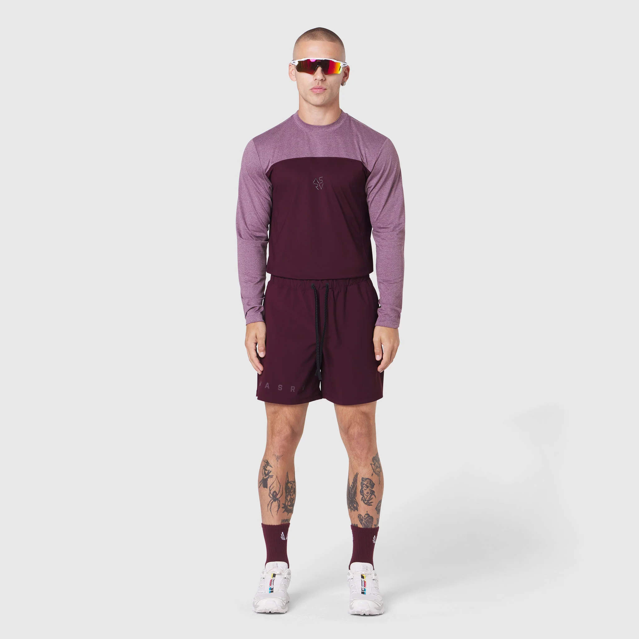 1190. AEROSILVER® UPF50+ Run Long Sleeve - Merlot - Image 2