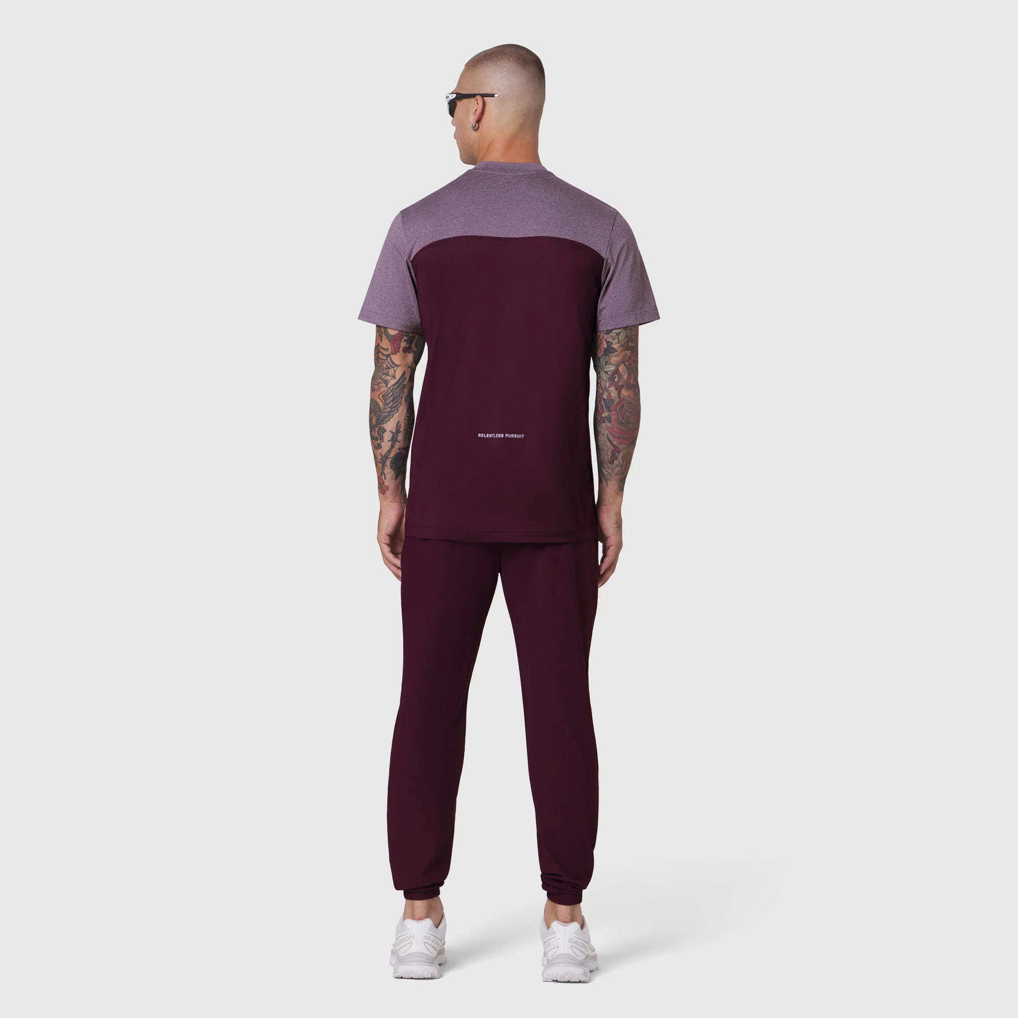 1191. AEROSILVER® UPF50+ Run Tee - Merlot - Image 3