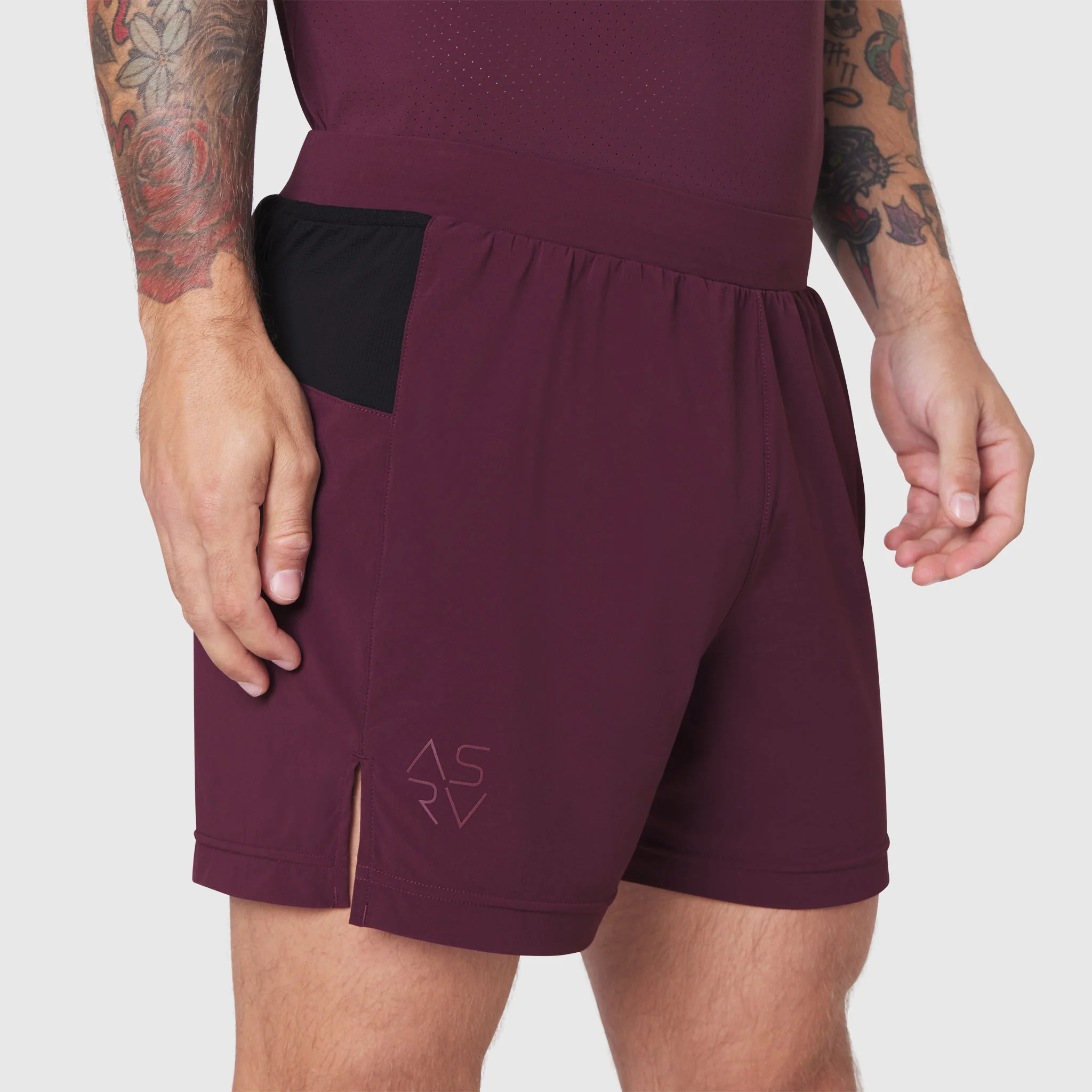1194. Aerotex™ Distance Run Short - Merlot - Image 6