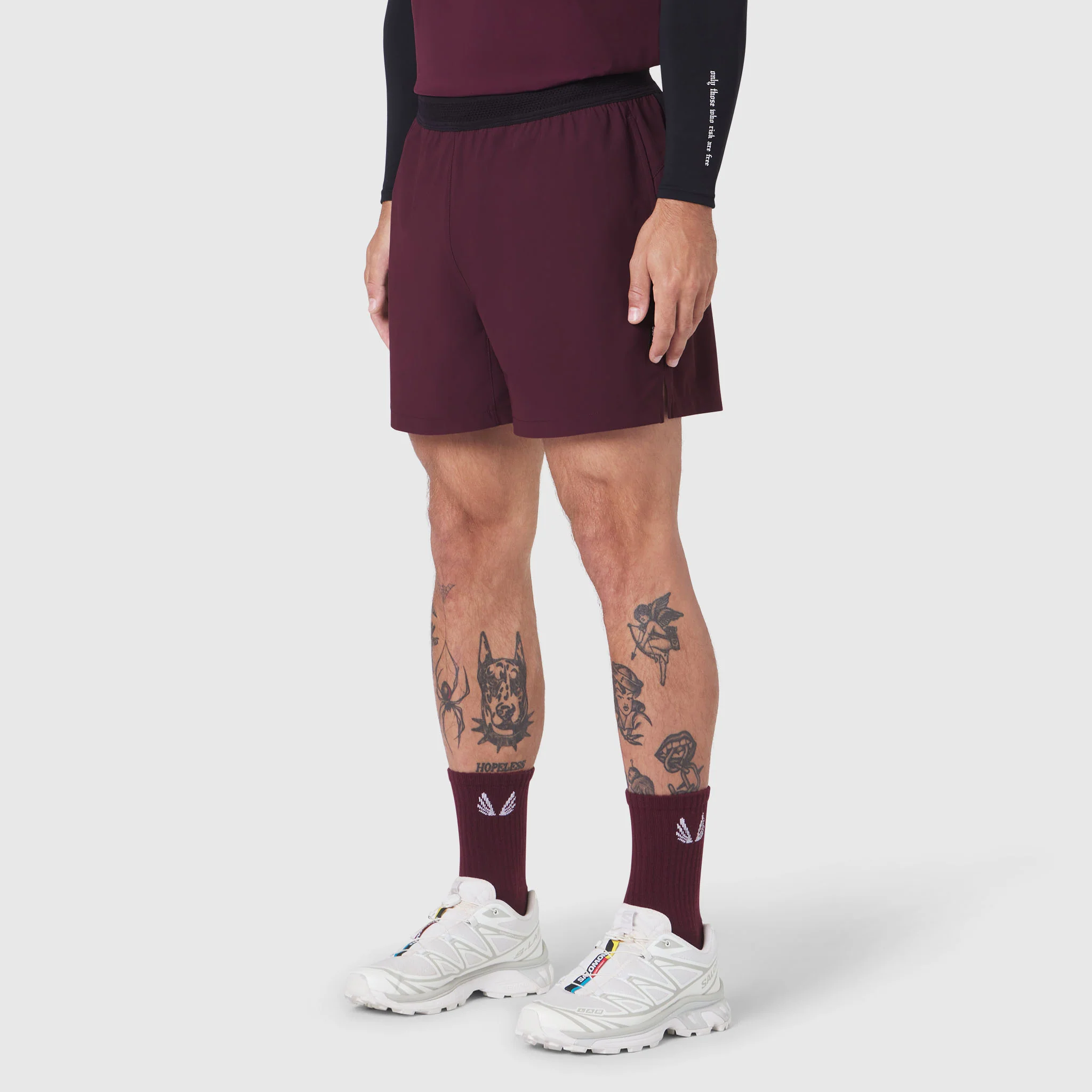 1195. TETRA-LITE® 5" Linerless Training Short - Merlot - Image 2