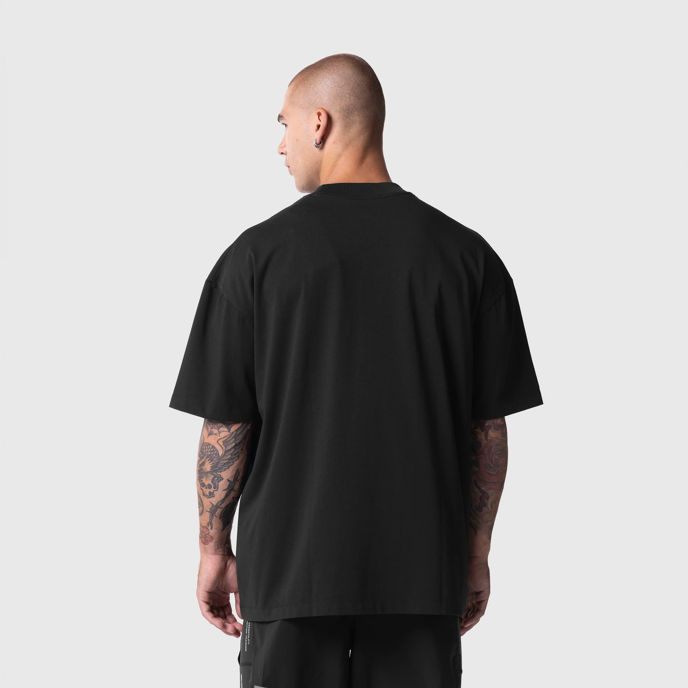 1208. Tech Essential™ Oversized Boxy Tee - Black - Image 2