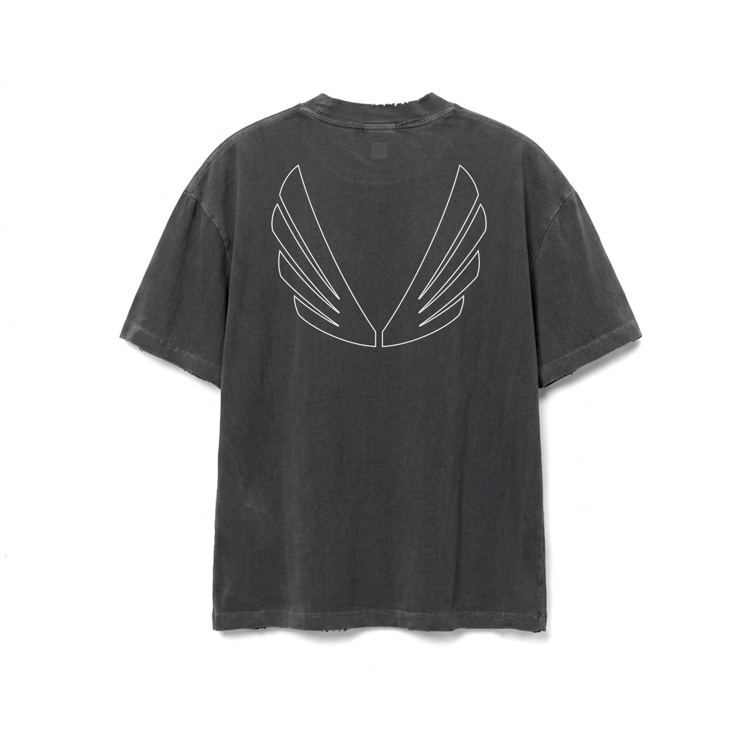1208. Tech Essential™ Oversized Boxy Tee - Faded Grey "Future" - Image 2