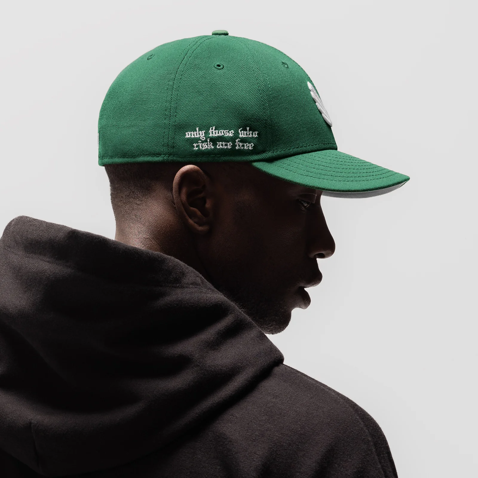 New Era® 59Fifty® Low Profile Hat - Emerald Green/White "Wings" - Image 2