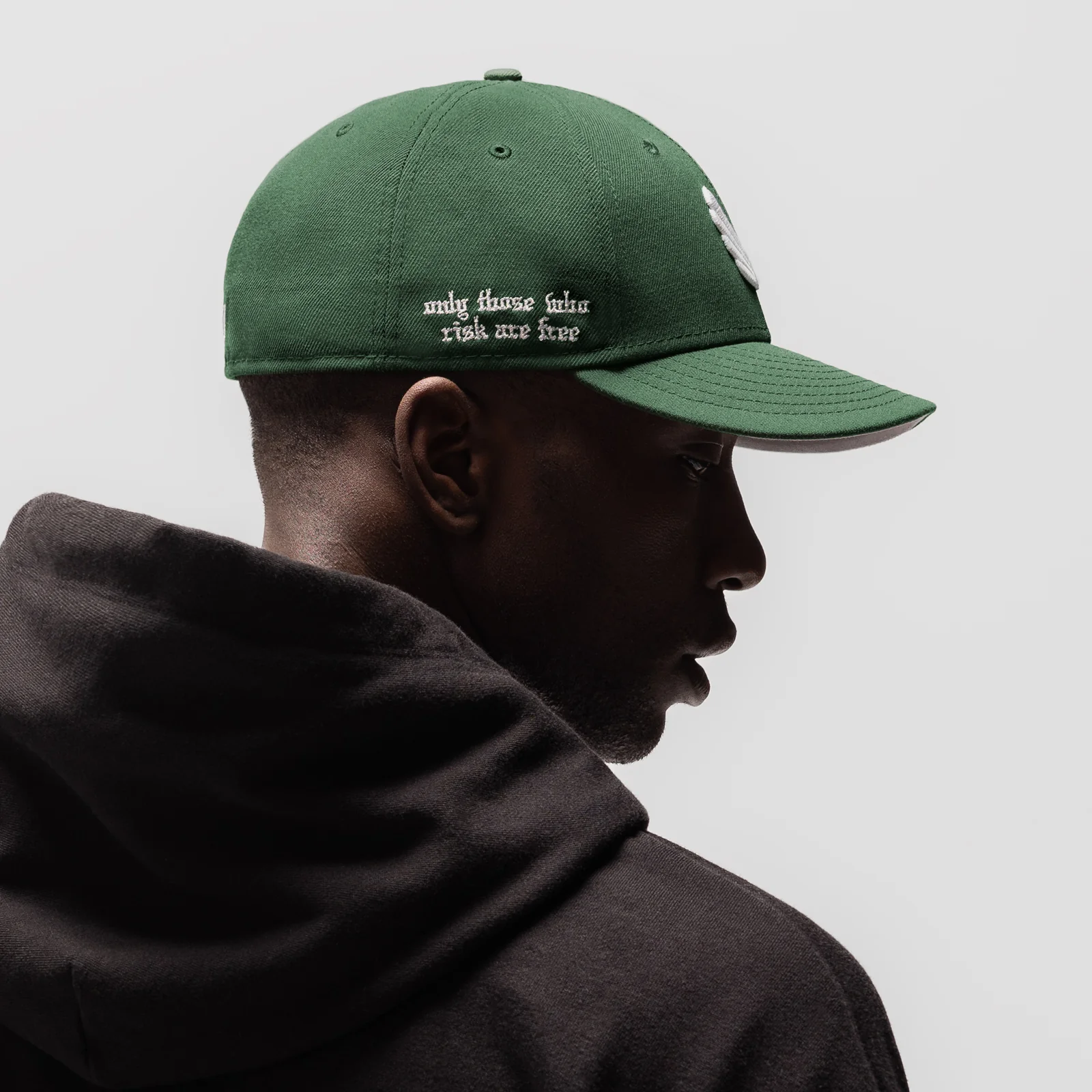 New Era® 59Fifty® Low Profile Hat - Forest Green/White "Wings" - Image 2
