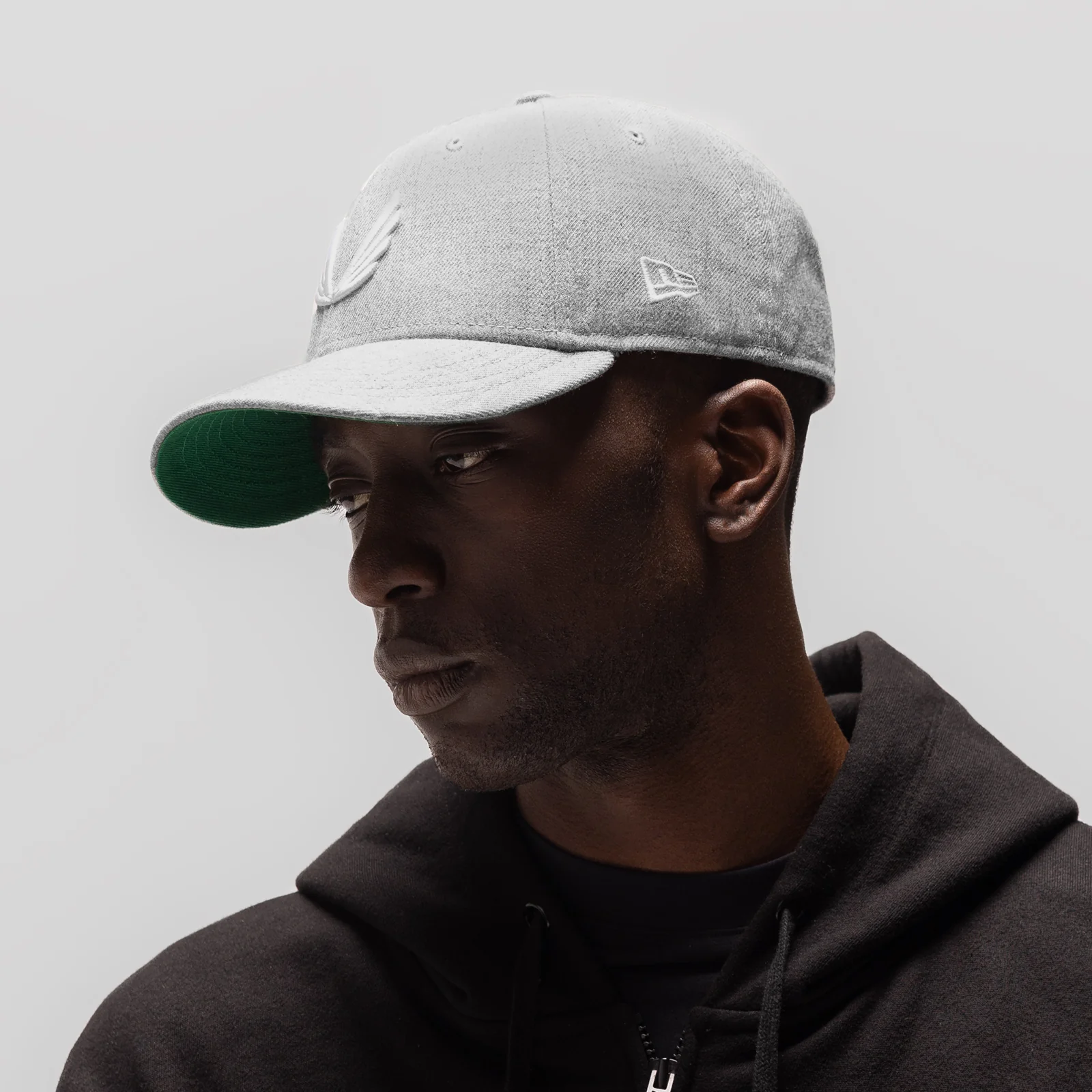 New Era® 59Fifty® Low Profile Hat - Heather Grey/White "Wings" - Image 3