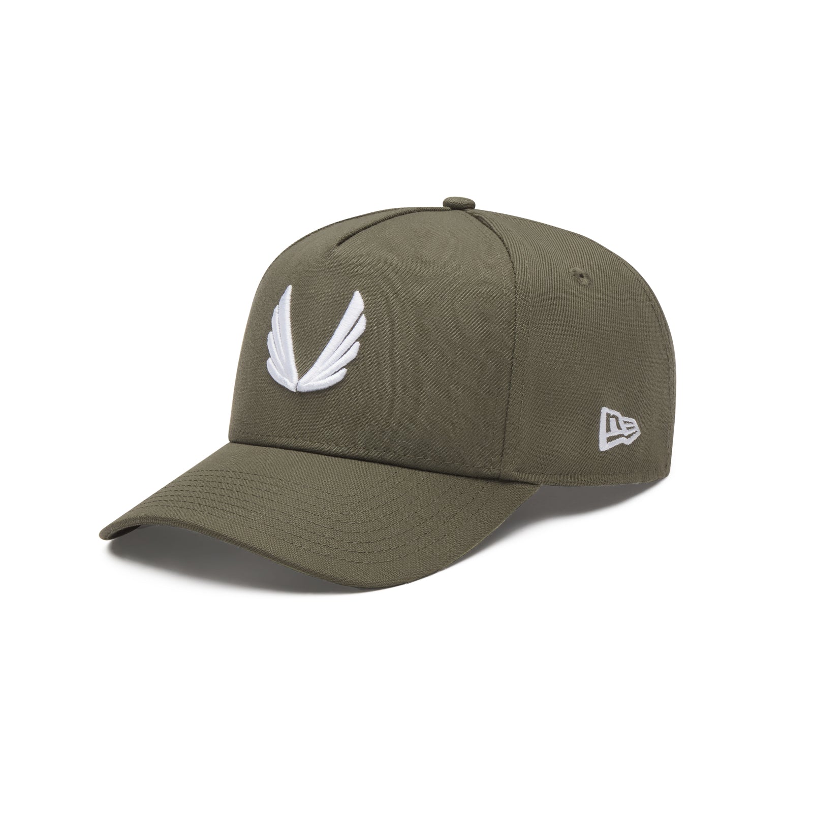 New Era® 9Forty® A-Frame Hat - Faded Olive/White - Image 2