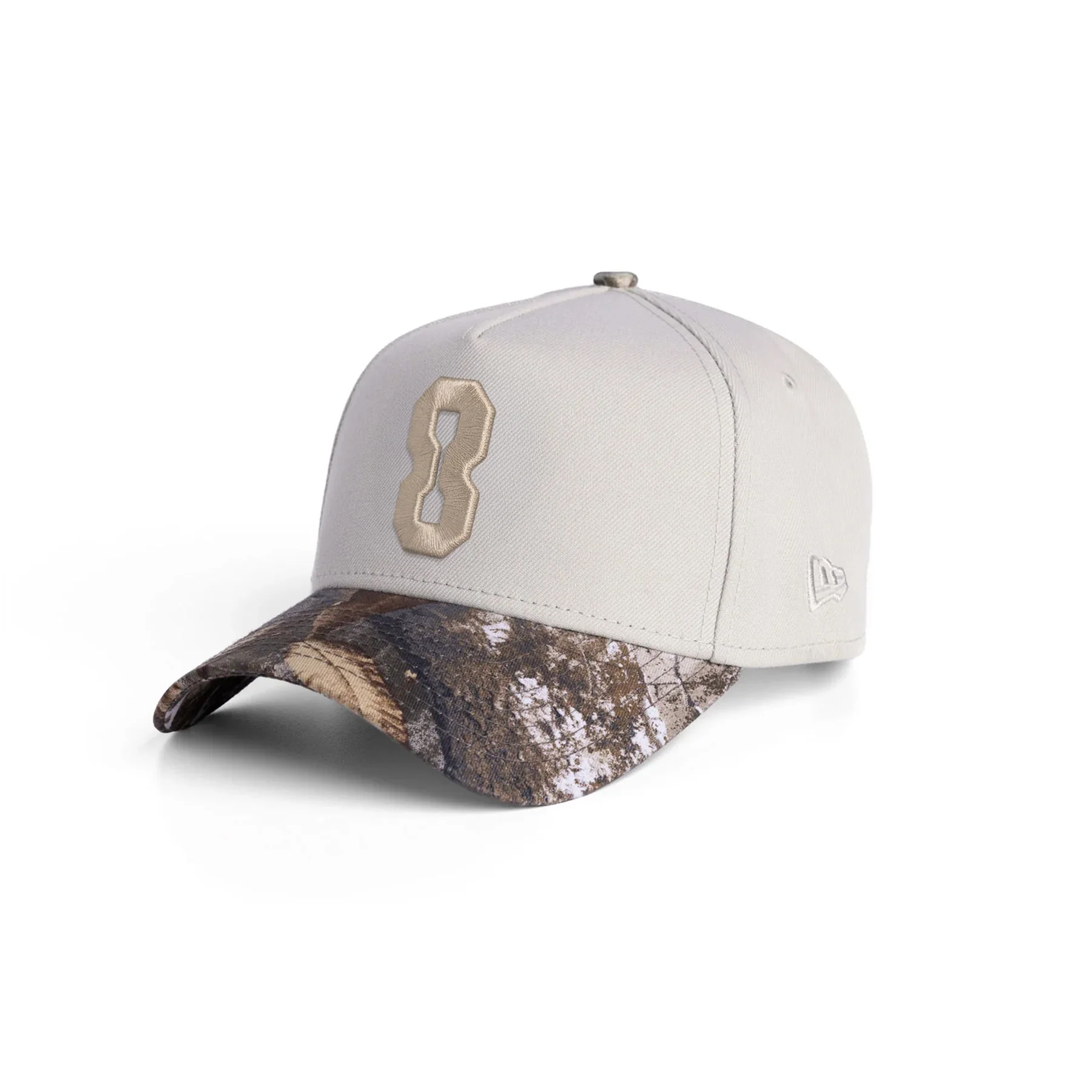 New Era® 9Forty® A-Frame Hat - Stone/Realtree® Camo "8" Two Tone - Image 2