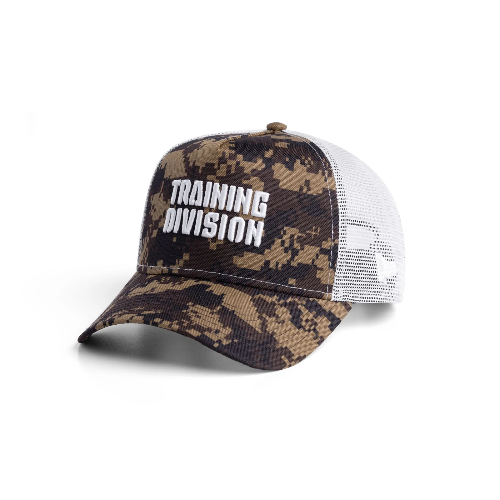 New Era® 9Forty® A-Frame Trucker Hat - Brown Digital/White "Blade TD" - Image 2