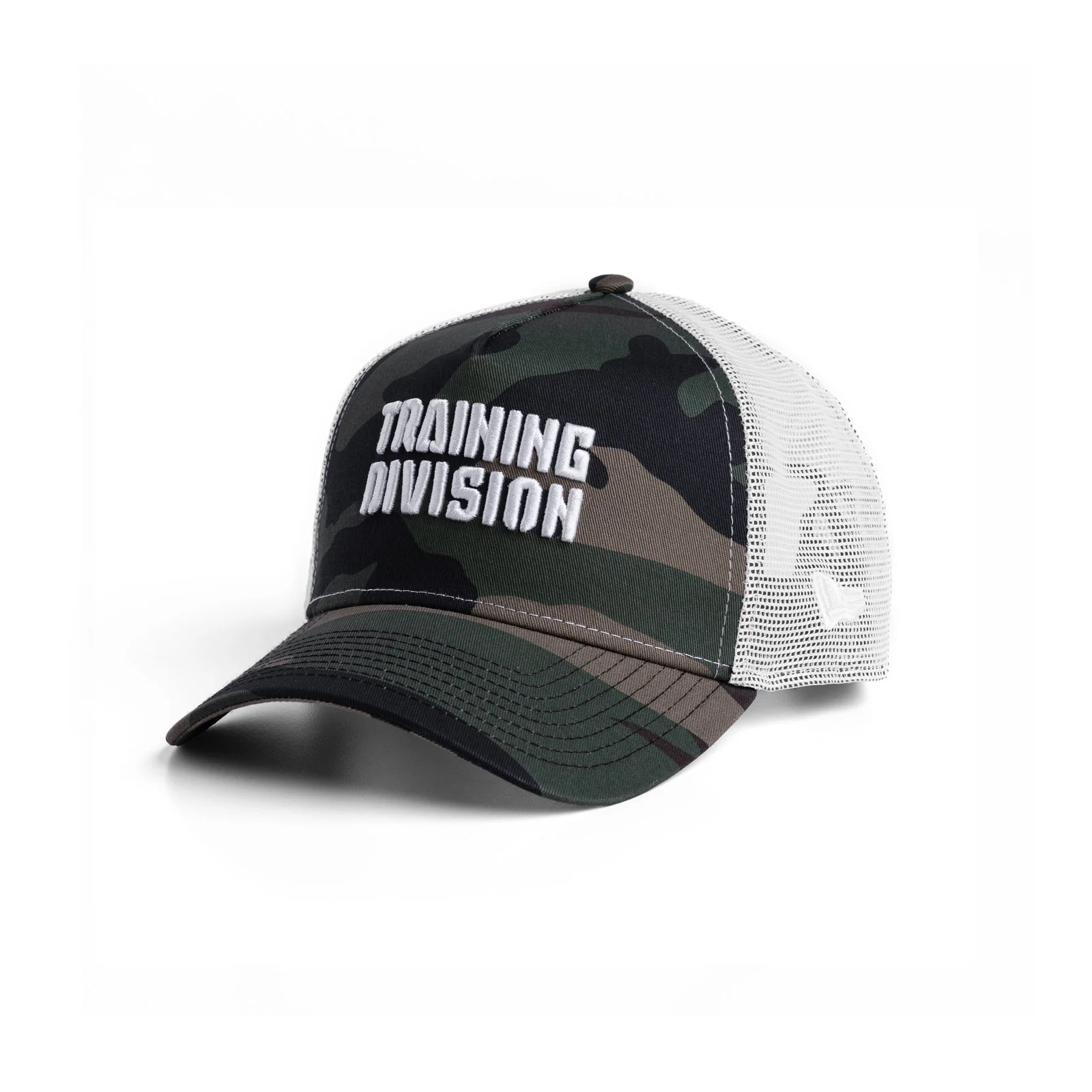 New Era® 9Forty® A-Frame Trucker Hat - Woodland Camo/White "Blade TD" - Image 2