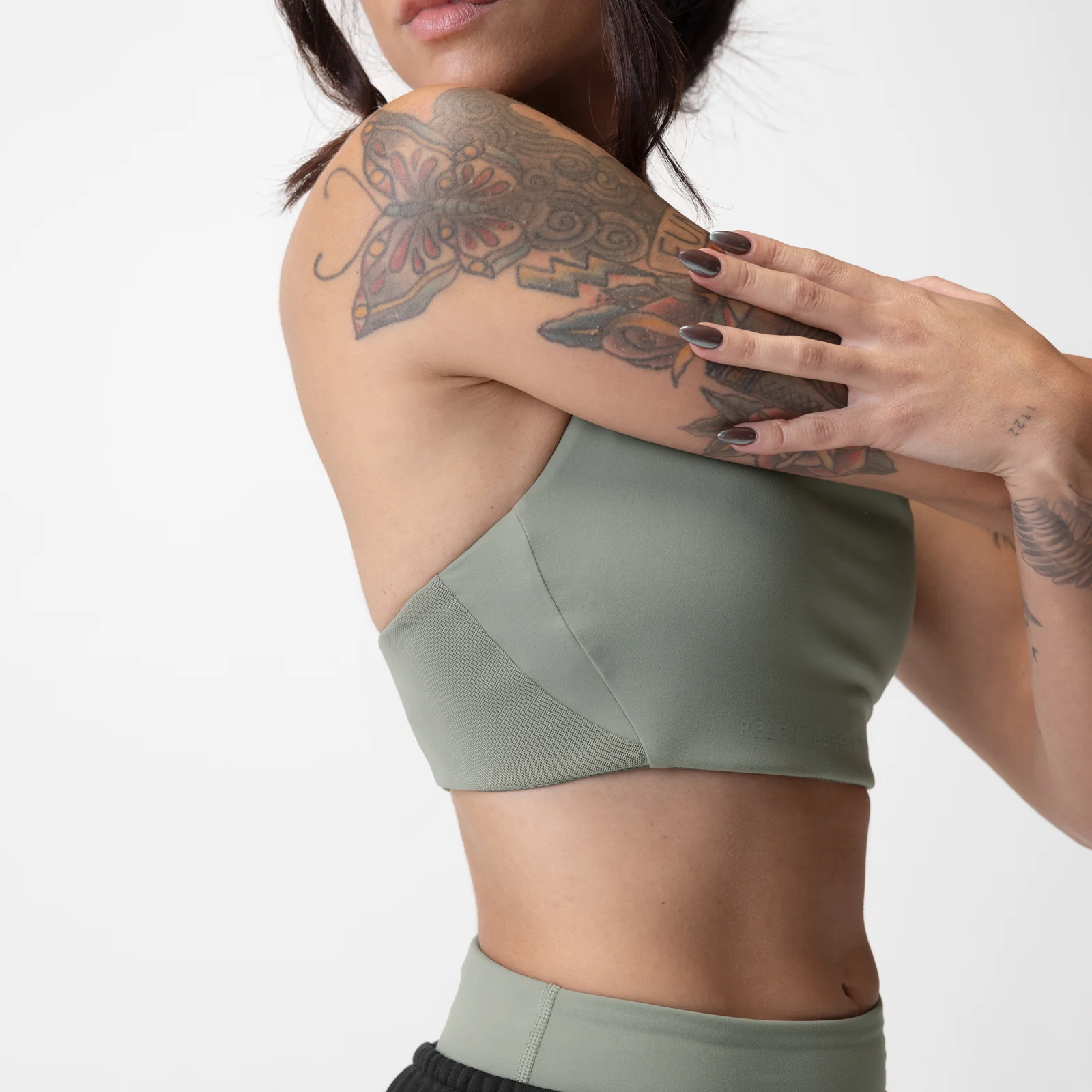 ASRV x Equinox Lycra® Hybrid Sports Bra - Sage - Image 3