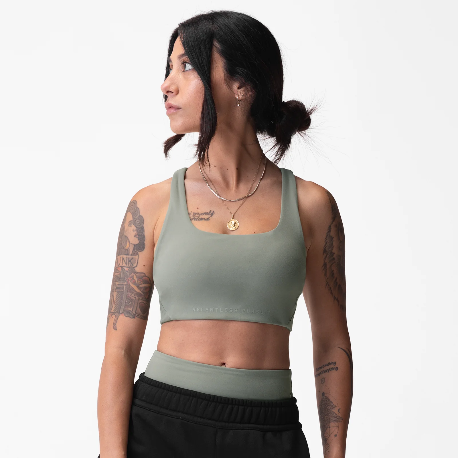ASRV x Equinox Lycra® Hybrid Sports Bra - Sage - Image 4