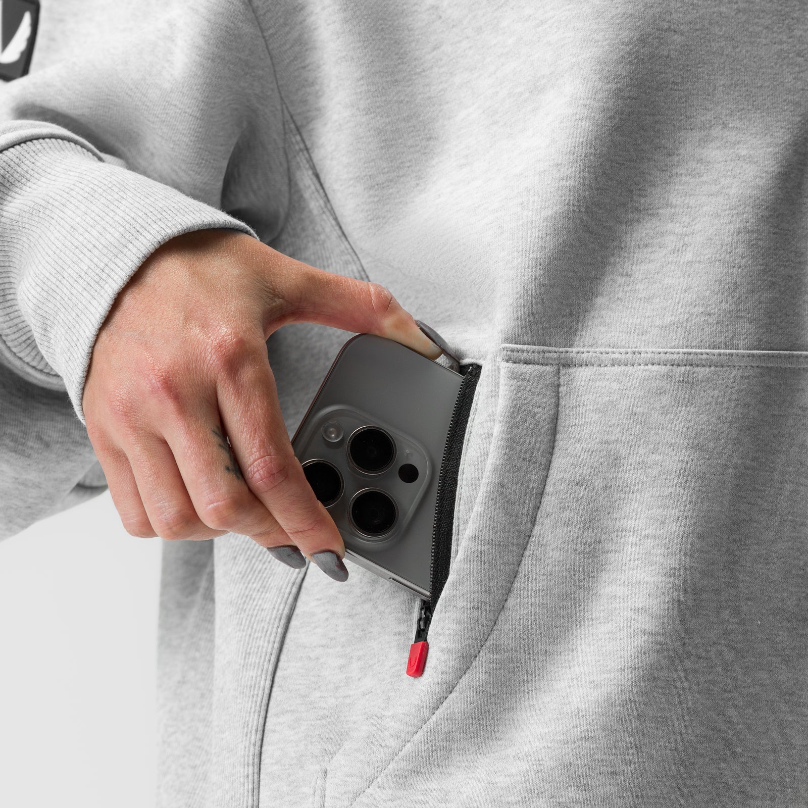 ASRV x Equinox Sorona® French-Terry Oversized Zip Hoodie - Heather Grey - Image 6