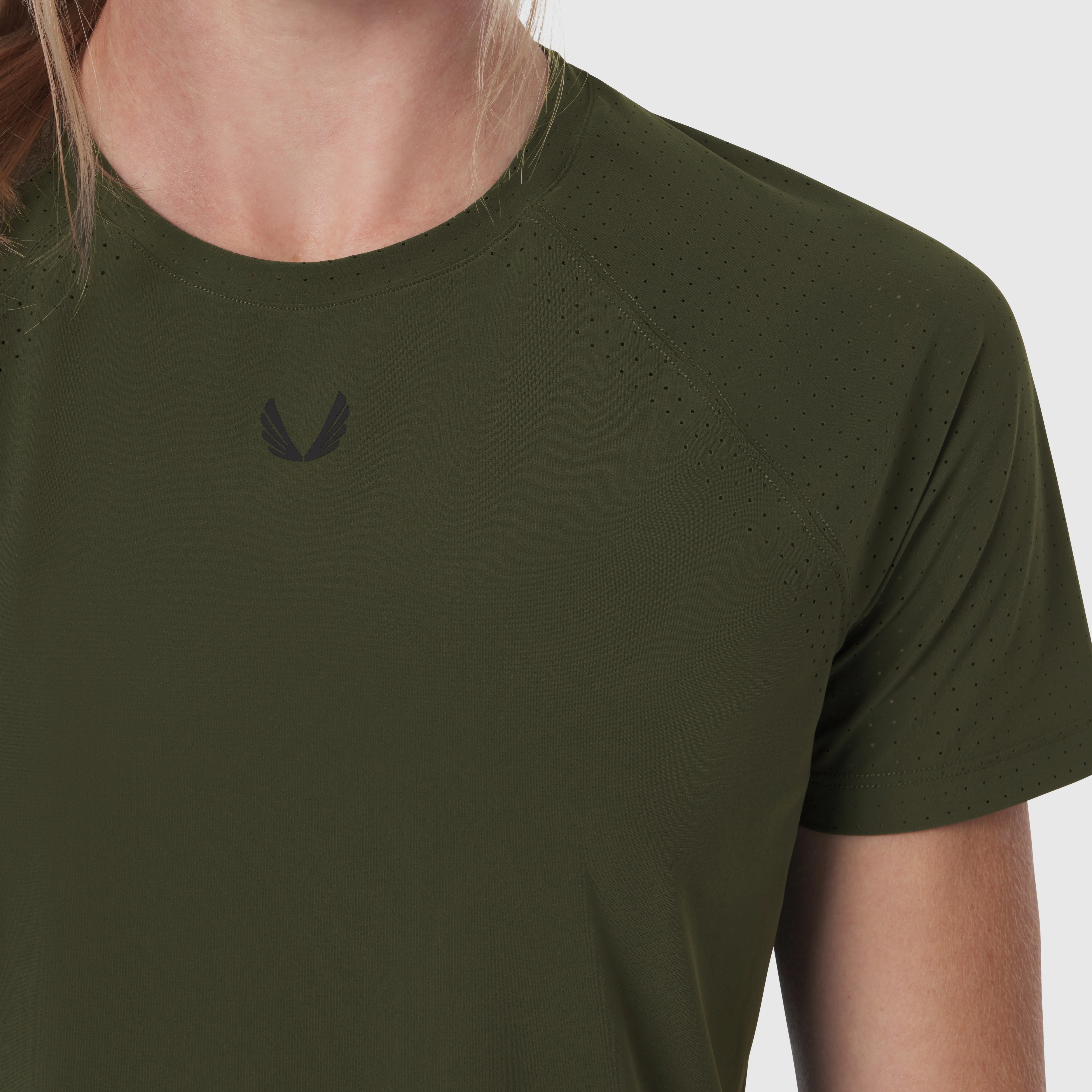 W017. Laser-Vent™ Established Tee - Olive - Image 3