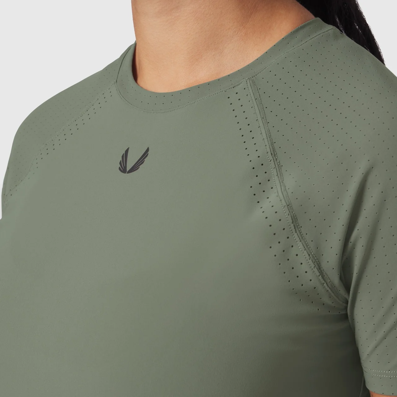 W017. Laser-Vent™ Established Tee - Sage - Image 3