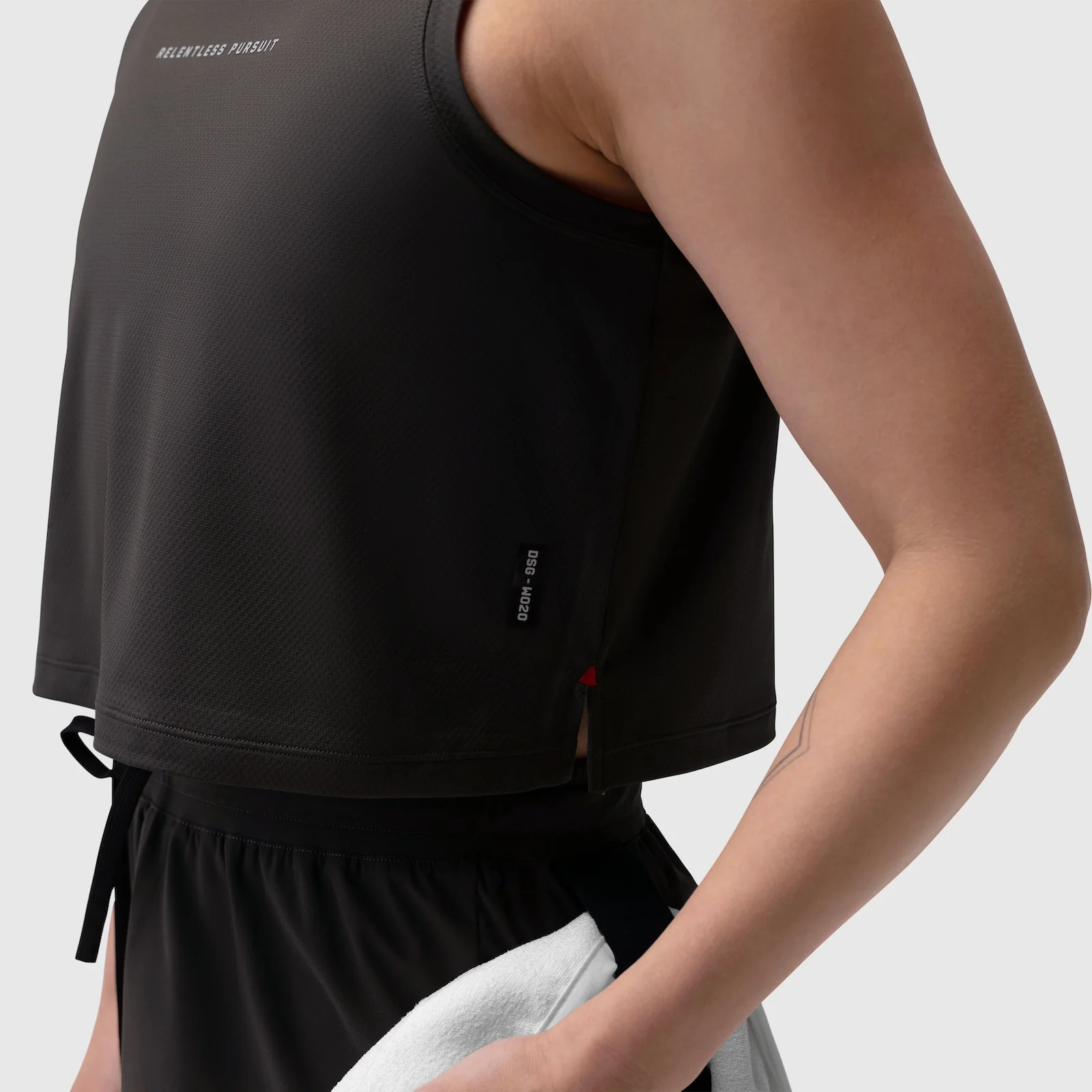 W020. AeroSilver® Tank Top - Black "RP" - Image 12