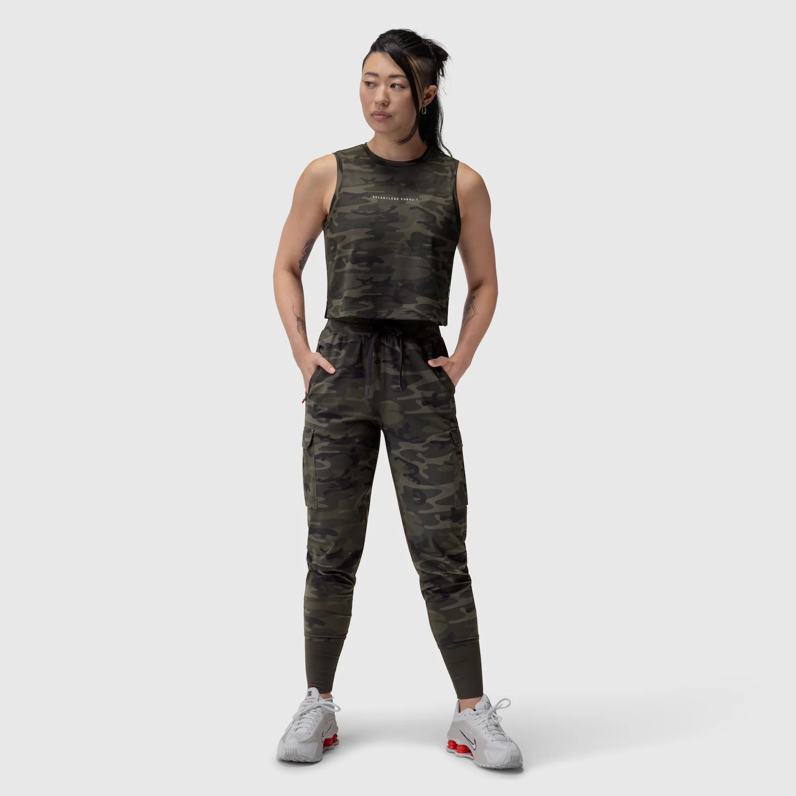 W020. AeroSilver® Tank Top - Dark Camo "RP" - Image 8
