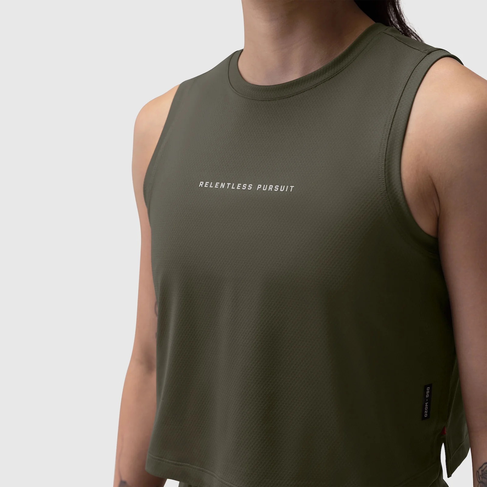 W020. AeroSilver® Tank Top - Olive "RP" - Image 11
