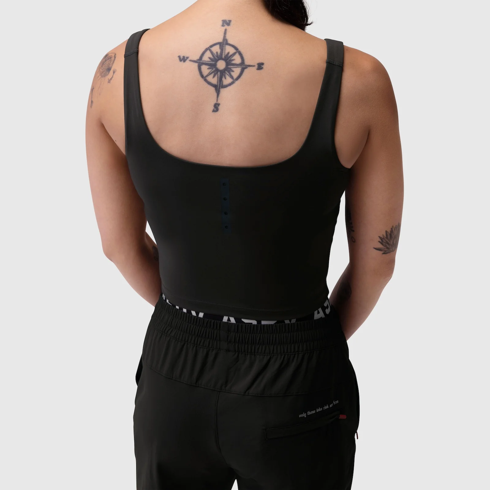 W022. LYCRA® 2-in-1 Tank Top - Black - Image 9
