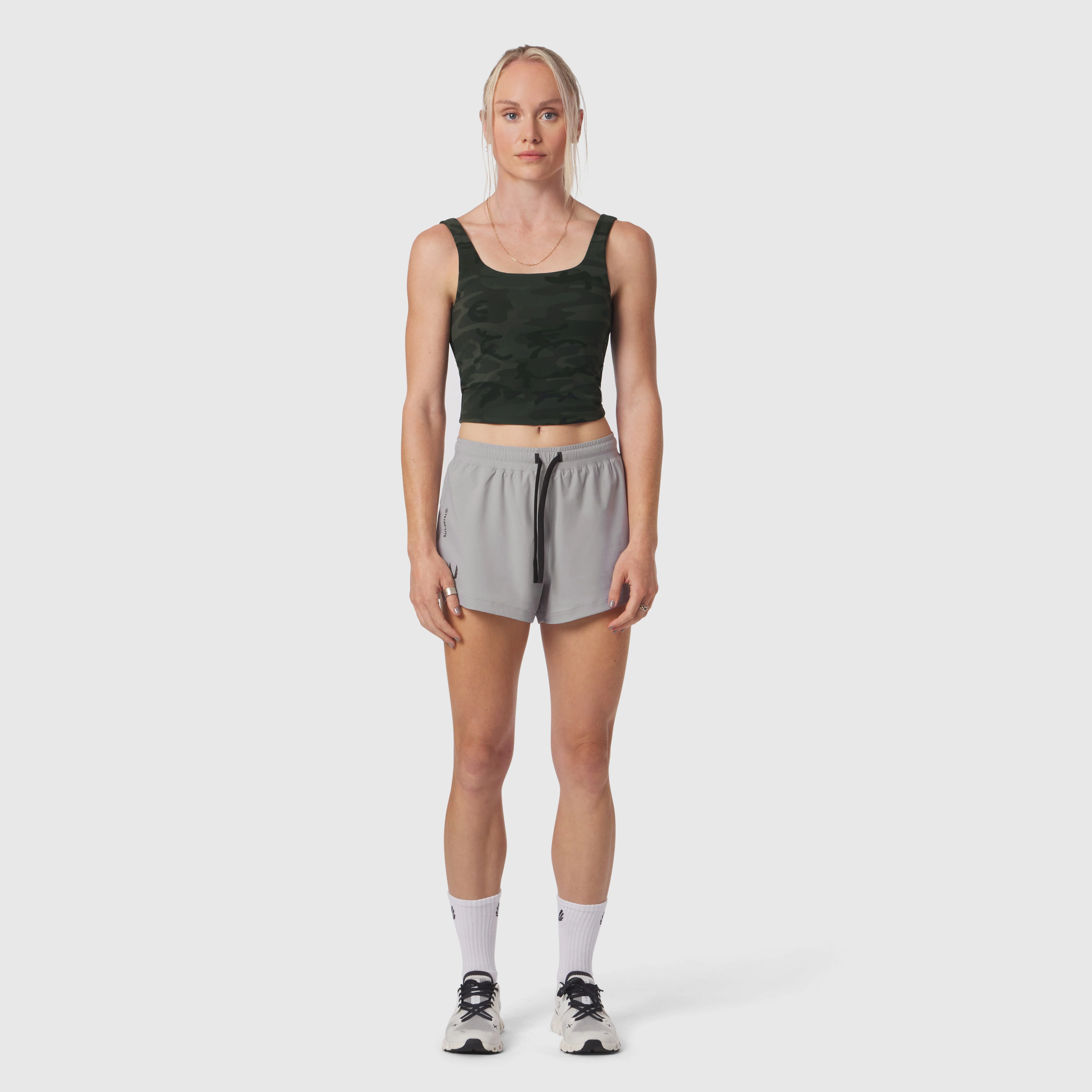 W022. LYCRA® 2-in-1 Tank Top - Dark Camo - Image 5
