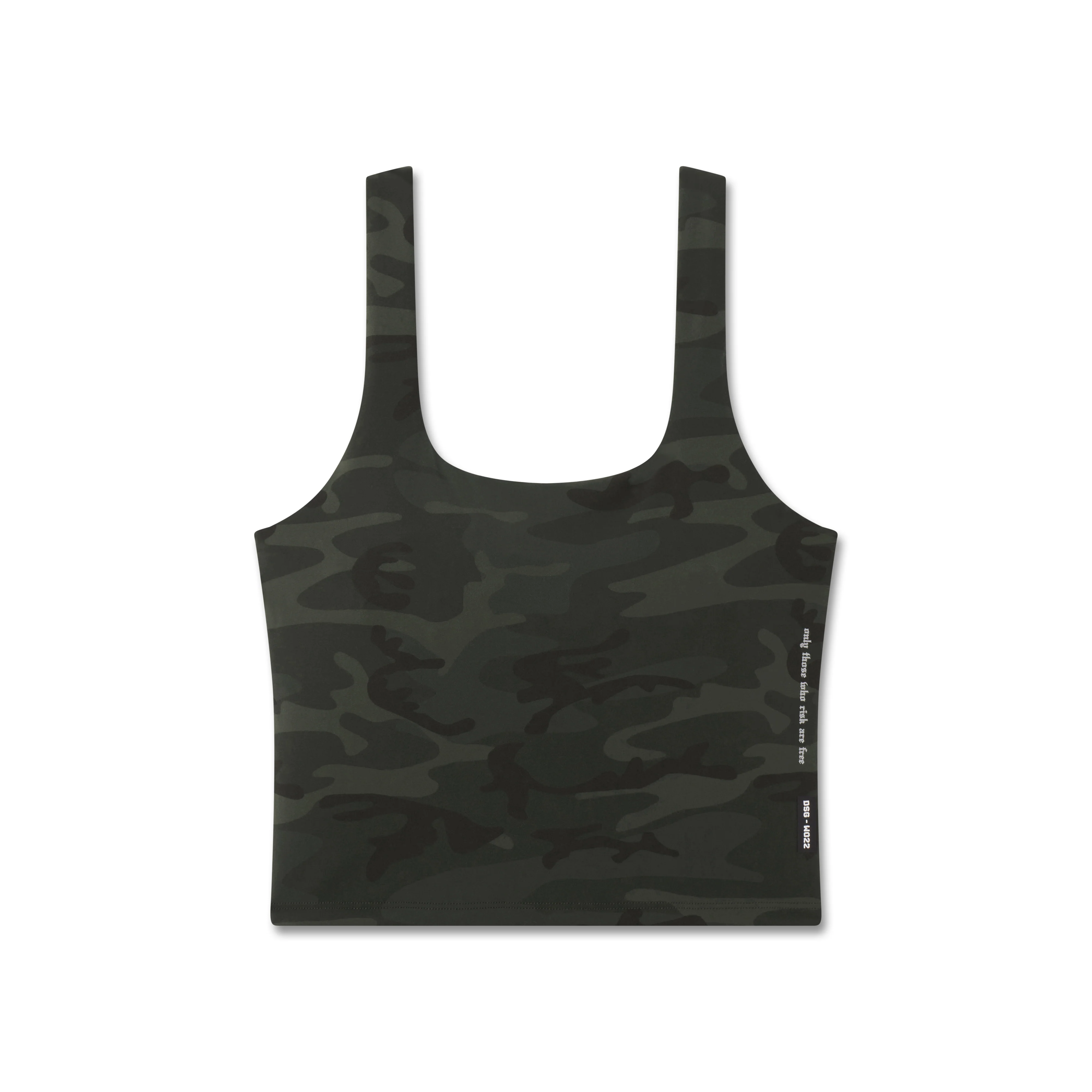 W022. LYCRA® 2-in-1 Tank Top - Dark Camo - Image 6