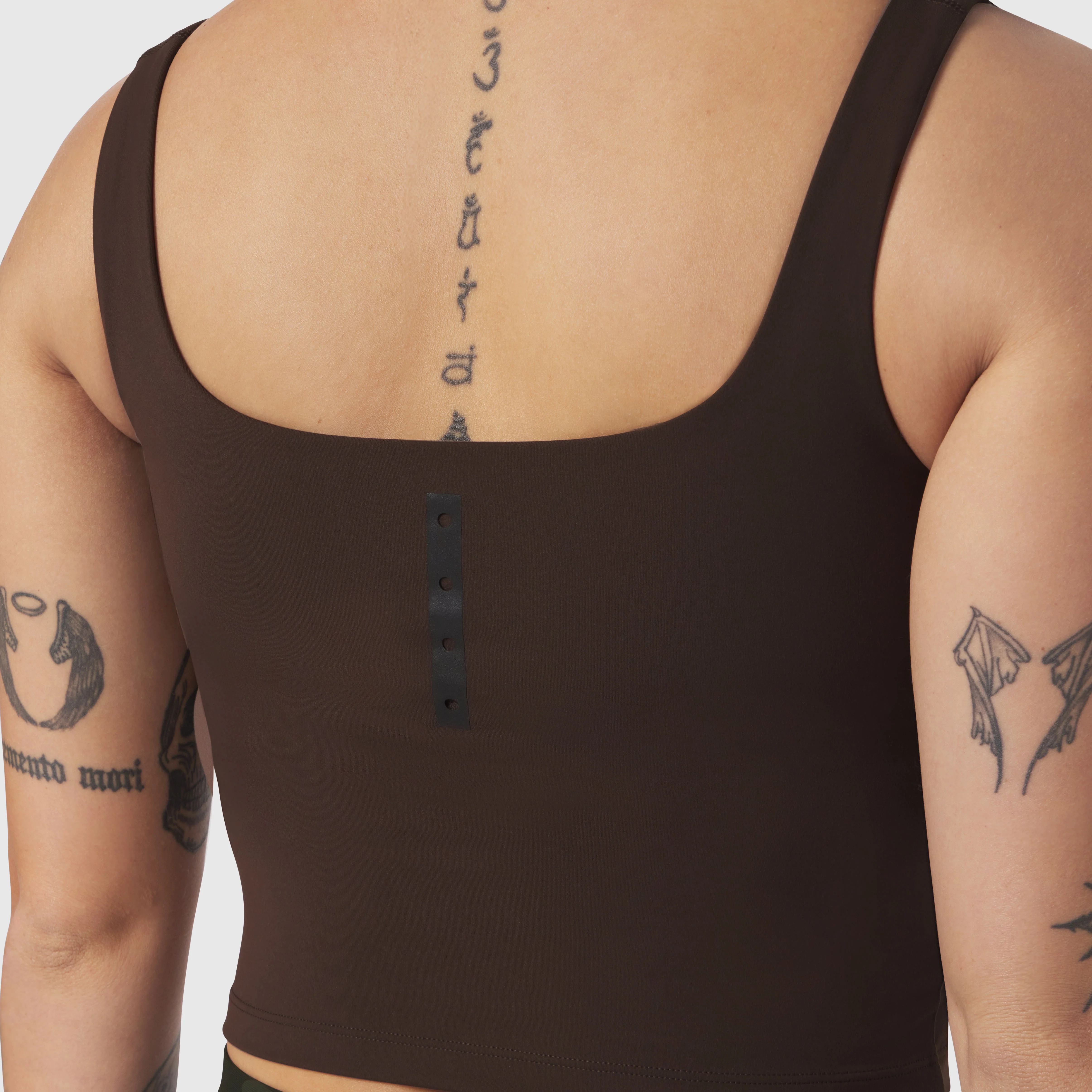 W022. LYCRA® 2-in-1 Tank Top - Dark Earth - Image 4